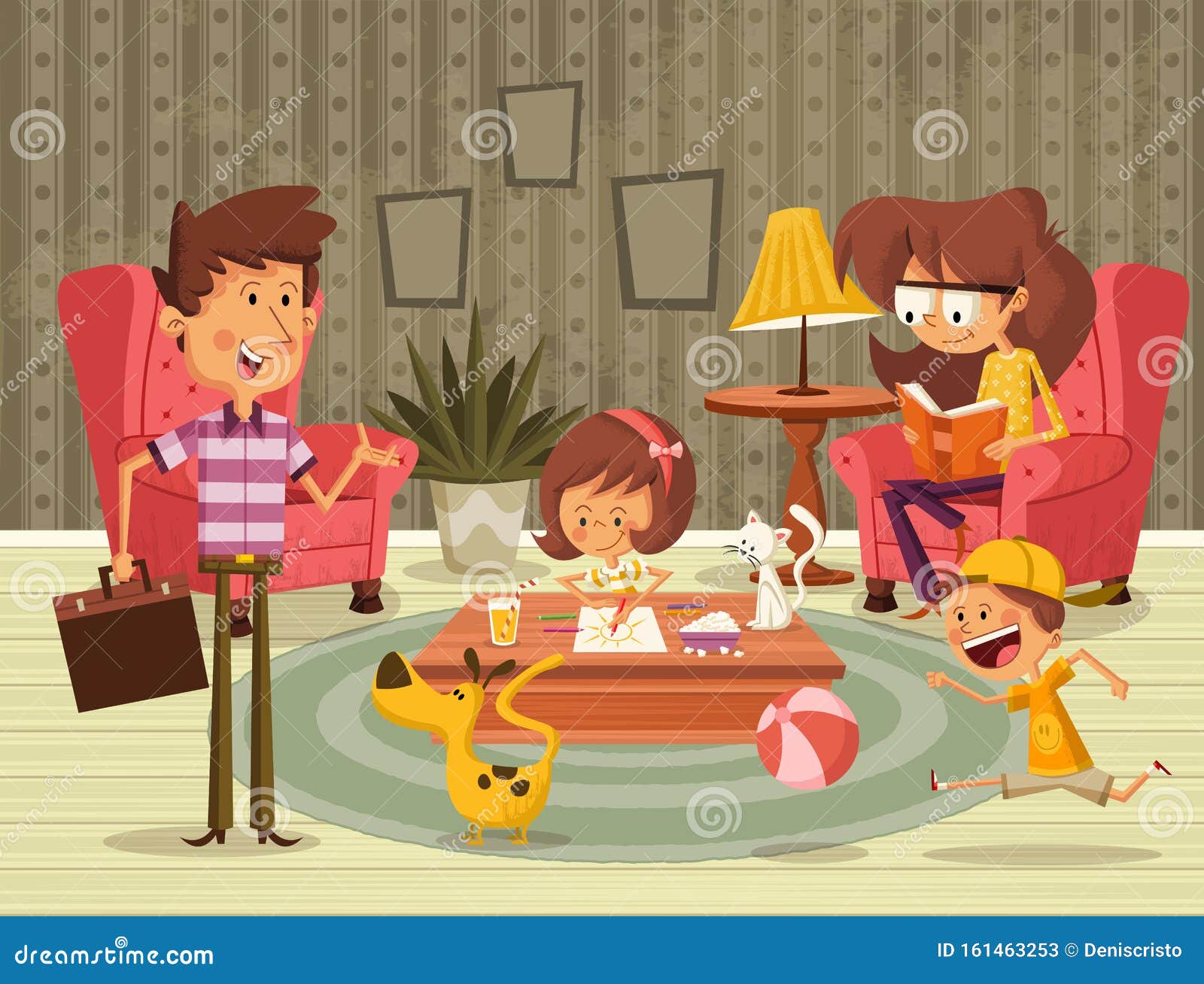 Cartoon Family Living Room Stock Illustrations – 4,927 Cartoon Family  Living Room Stock Illustrations, Vectors & Clipart - Dreamstime