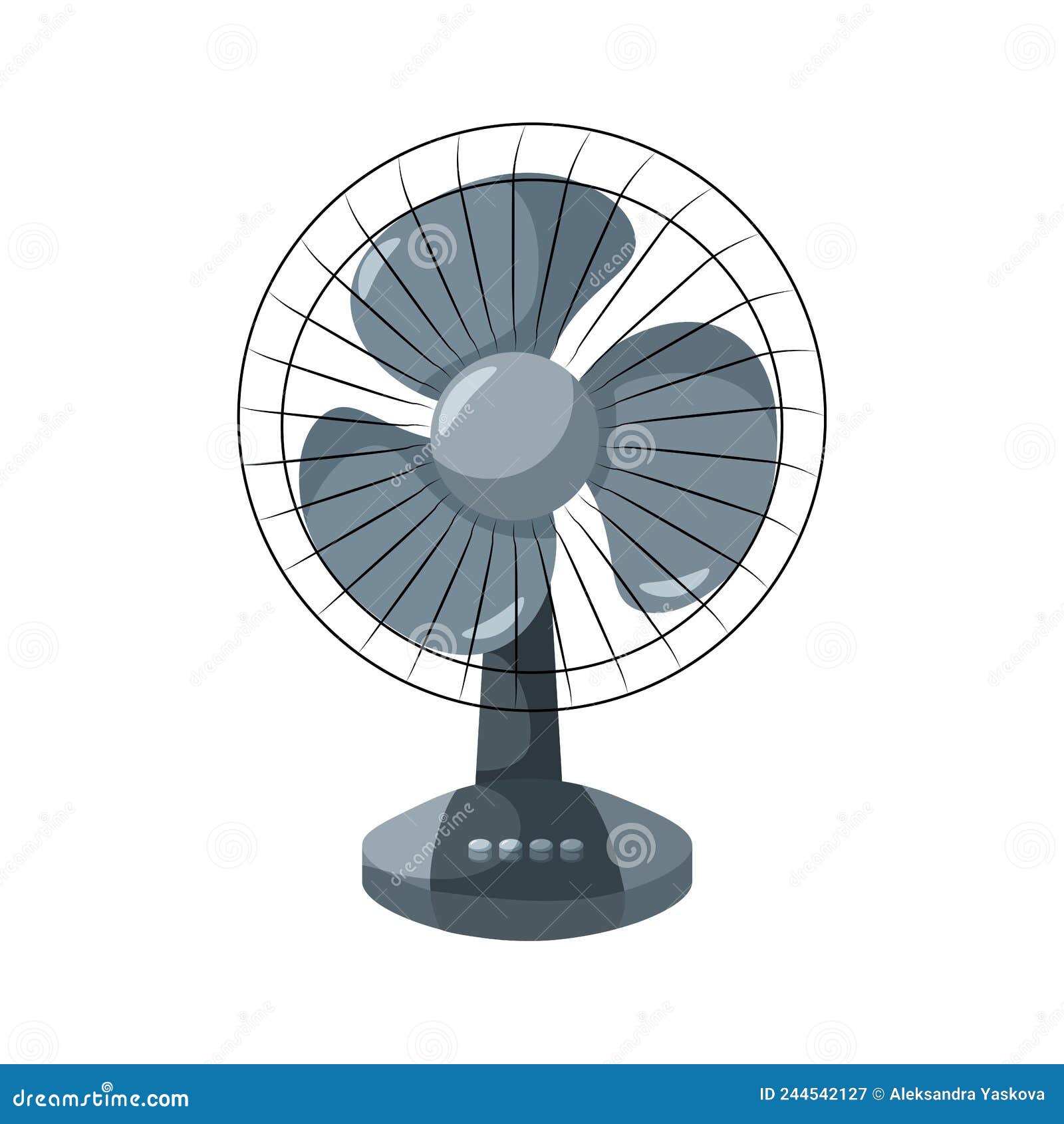 Cartoon Fan on White Background Stock Vector Illustration of cold