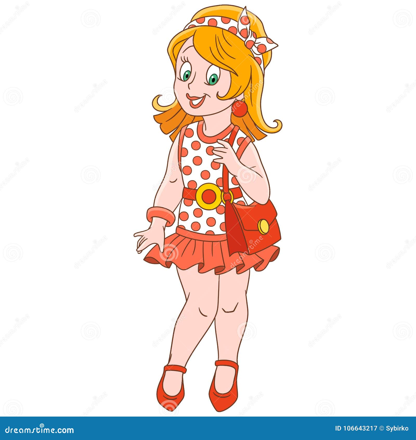 Cartoon fashion model girl stock vector. Illustration of drawing - 106643217