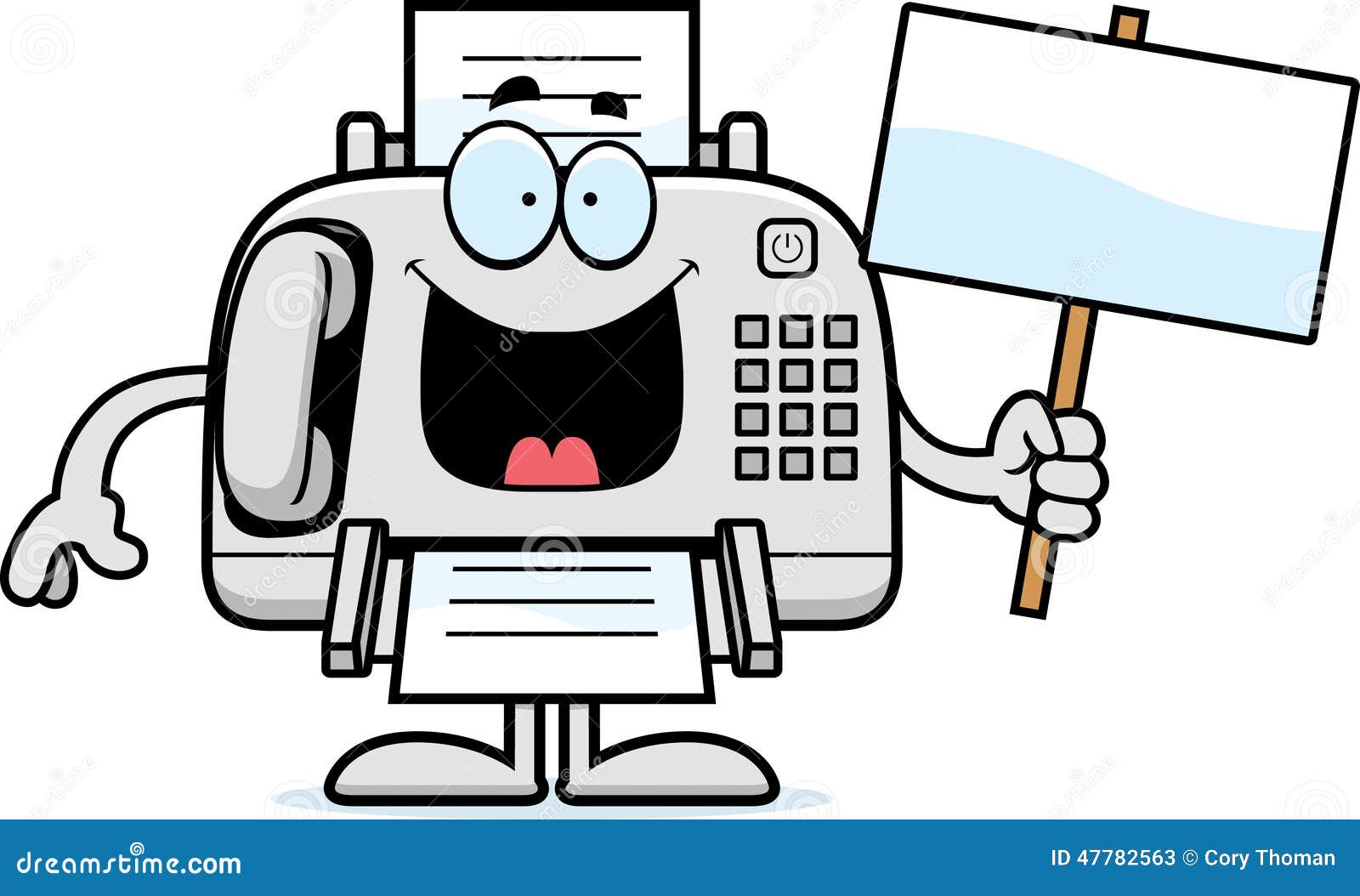 Cartoon Fax Machine Sign stock vector. Illustration of vector 47782563