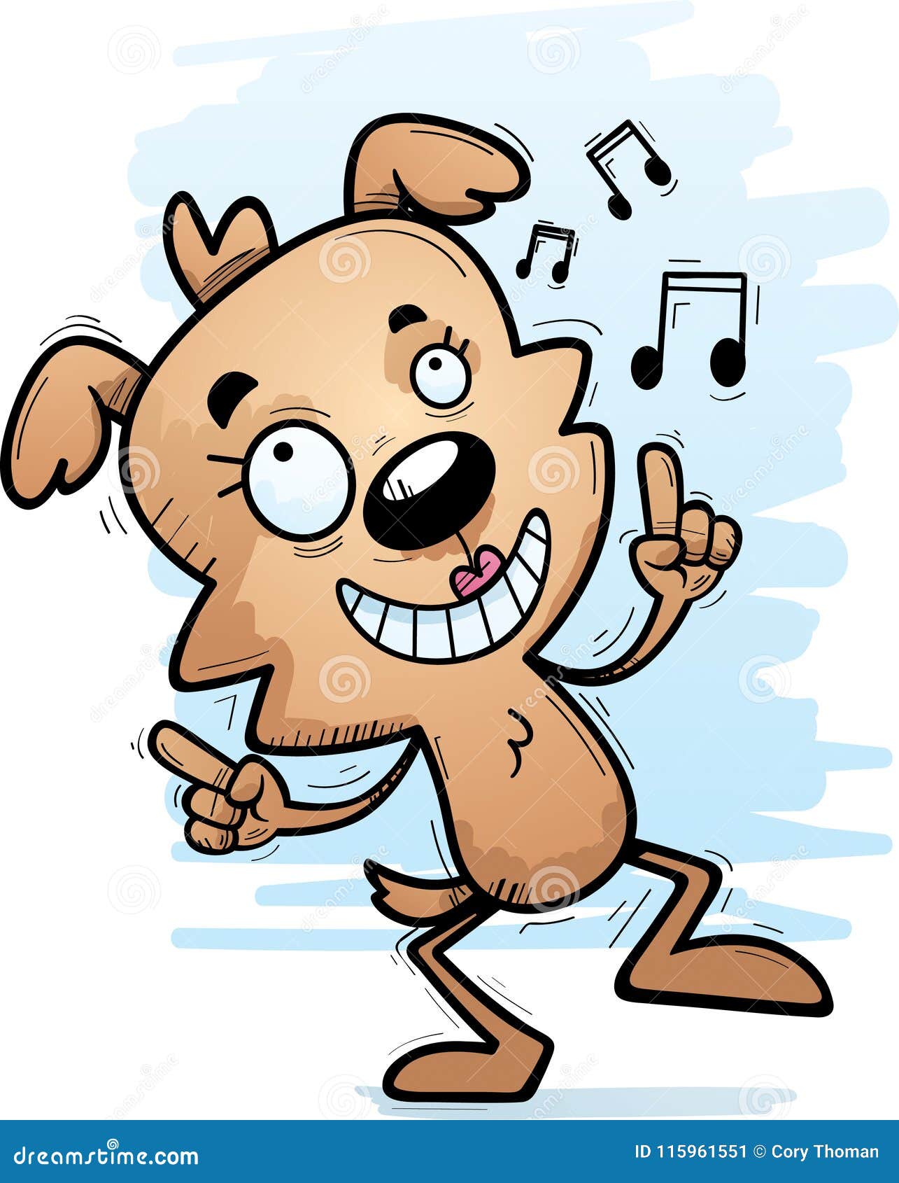 Cartoon Female Dog Dancing stock vector. Illustration of female 115961551