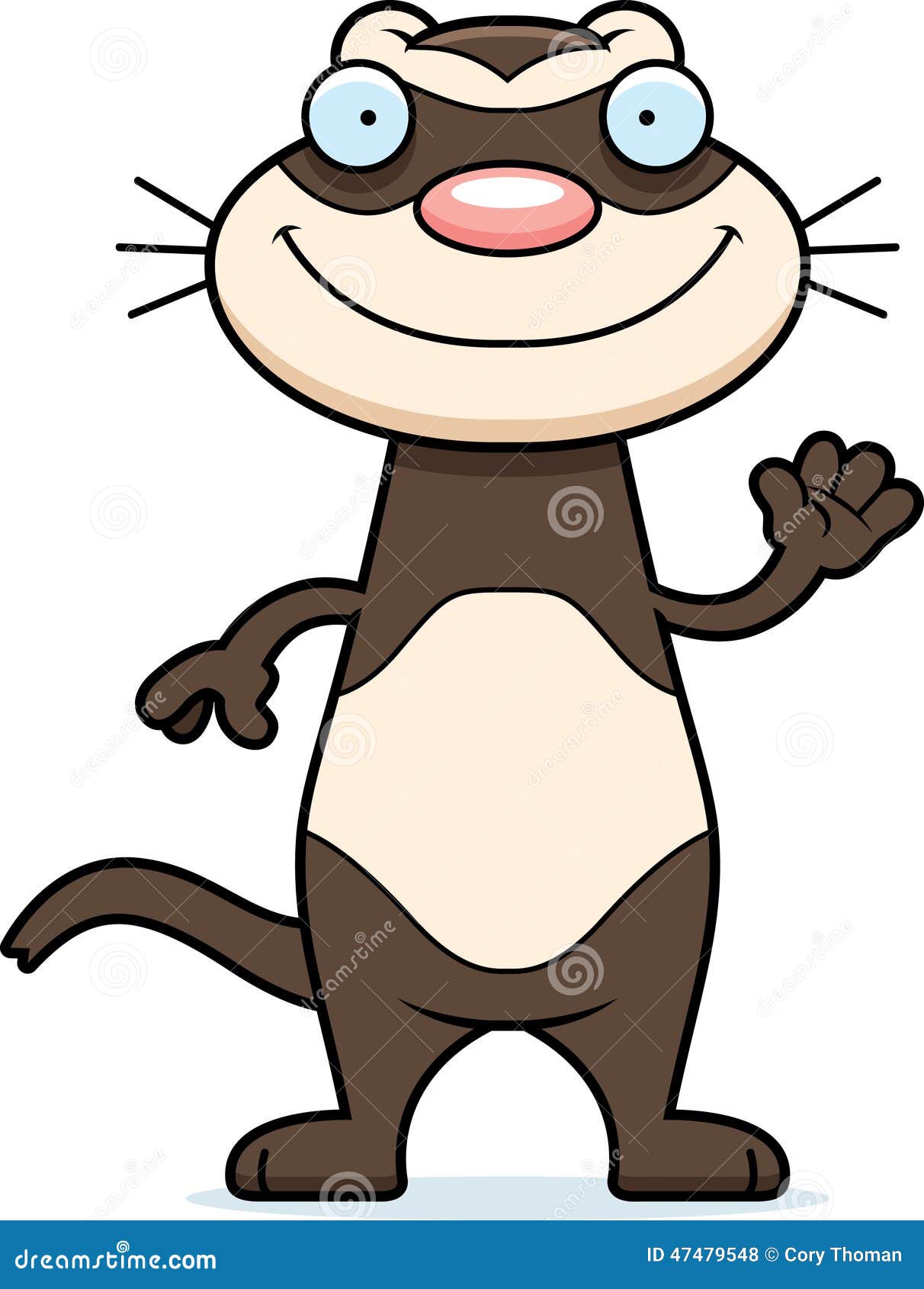 Cute Happy Ferret With Black And White Line Art Drawing, Mammals, Vector  Character Illustration, Outline Cartoon Mascot Logo In Isolated White  Background. Royalty Free SVG, Cliparts, Vectors, and Stock Illustration.  Image 189579433.