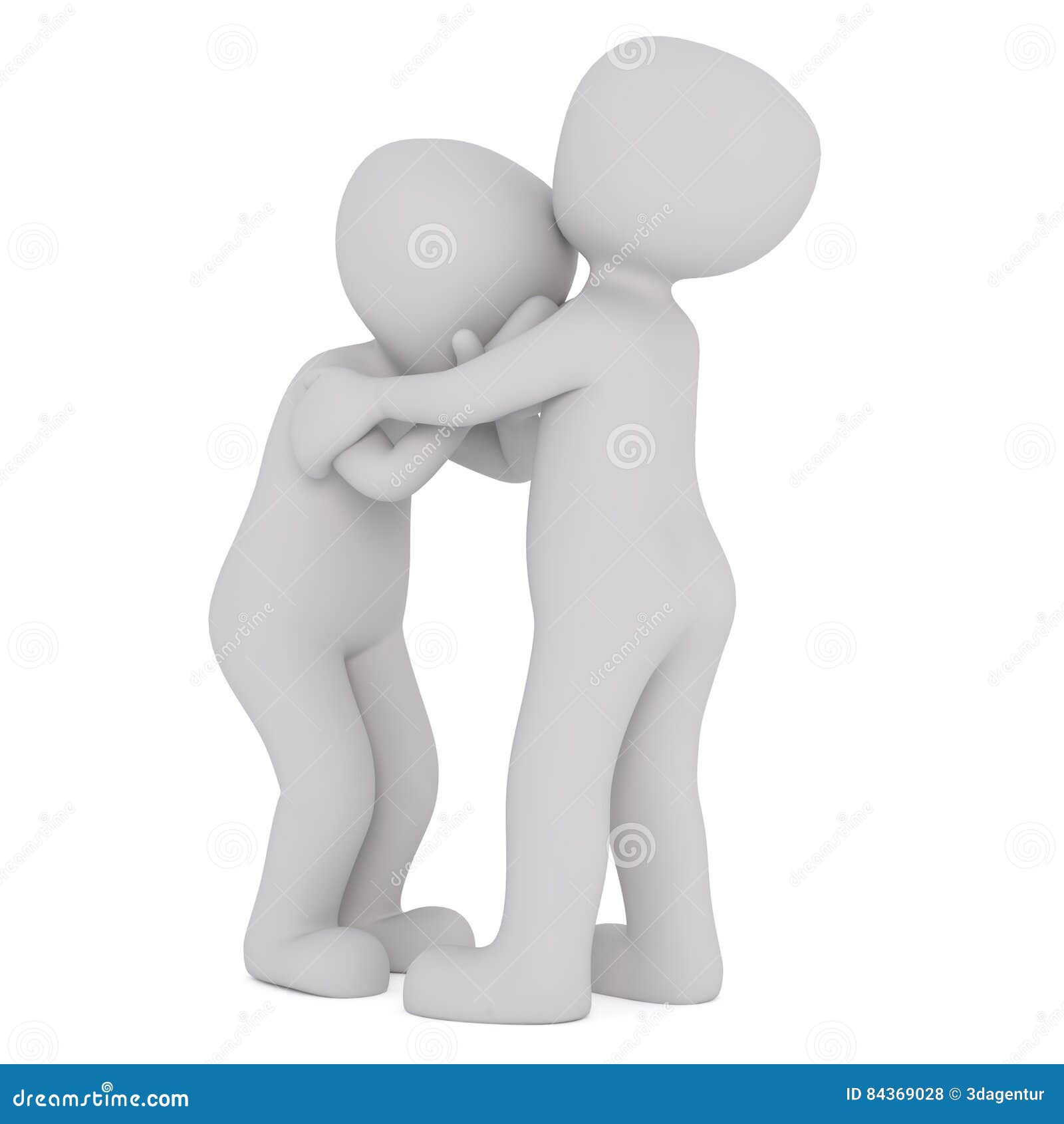 Cartoon Figure Giving Hug To Upset Crying Friend Stock Illustration -  Illustration of toon, friends: 84369028