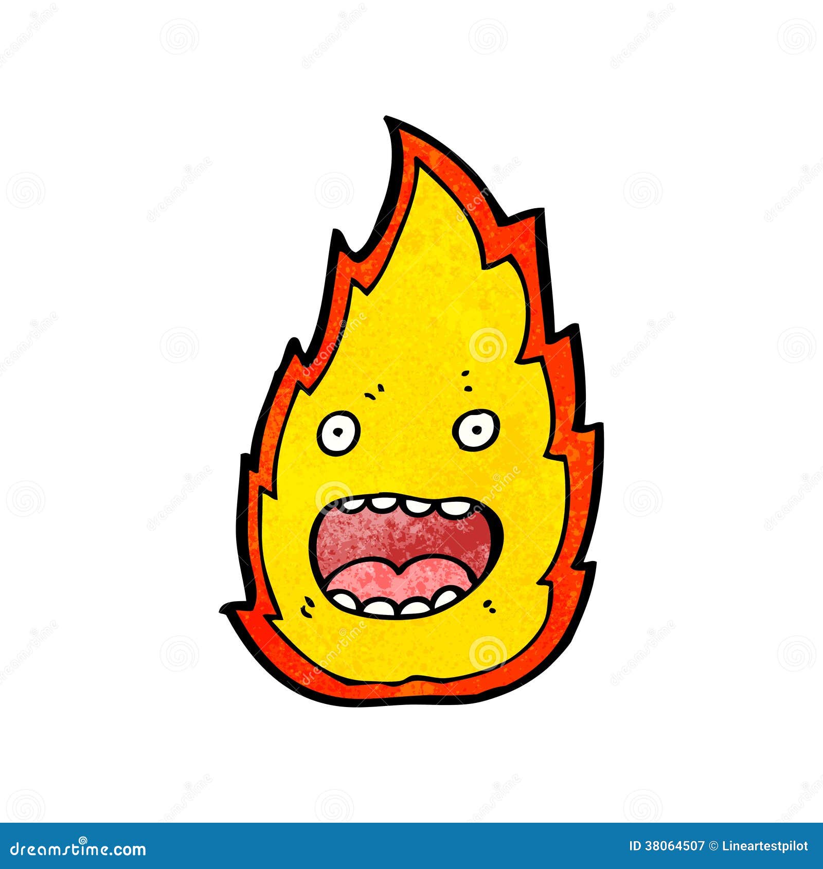 Cartoon fire stock vector. Illustration of funny, spirit - 38064507