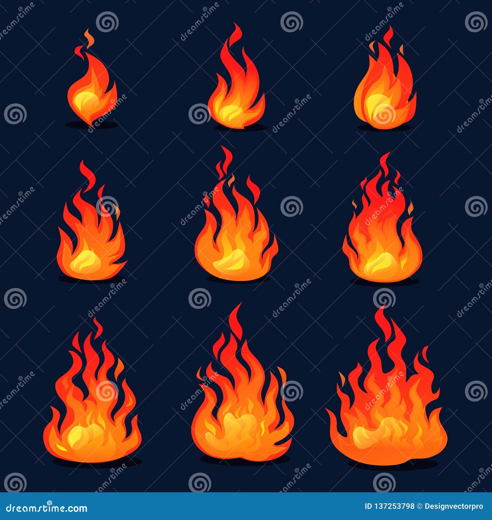 Cartoon Fire Animation Design. Vector Fireplace Illustration for Animation,  Games Etc Stock Vector - Illustration of firewood, isolated: 137253798