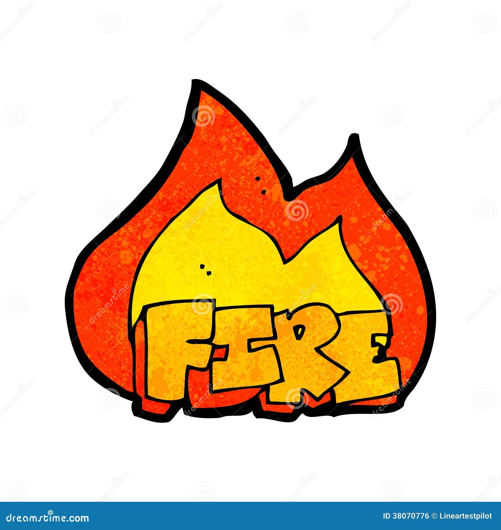 Cartoon fire symbol stock illustration. Illustration of flames - 38070776