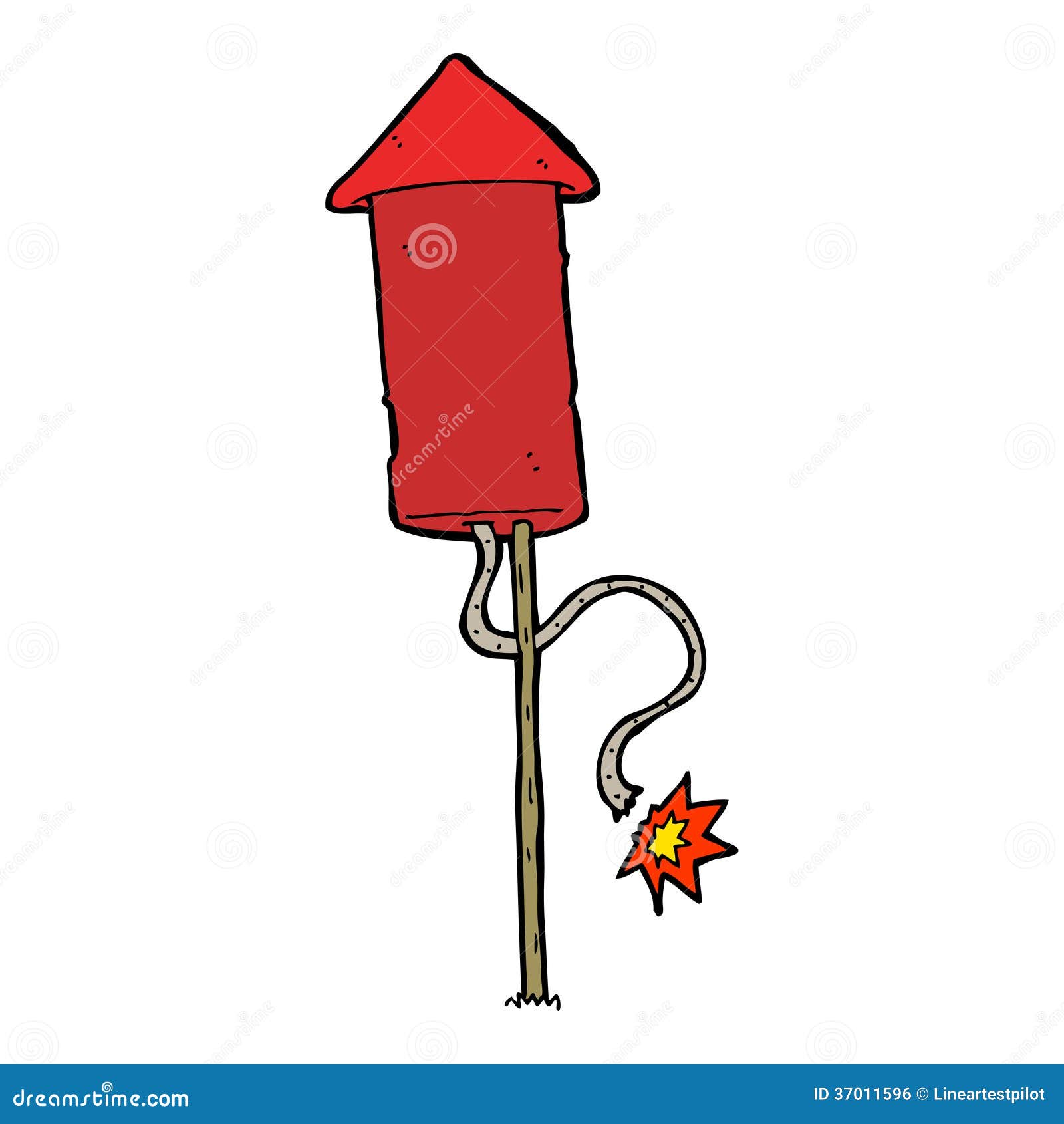 Cartoon firework stock vector. Illustration of drawing - 37011596