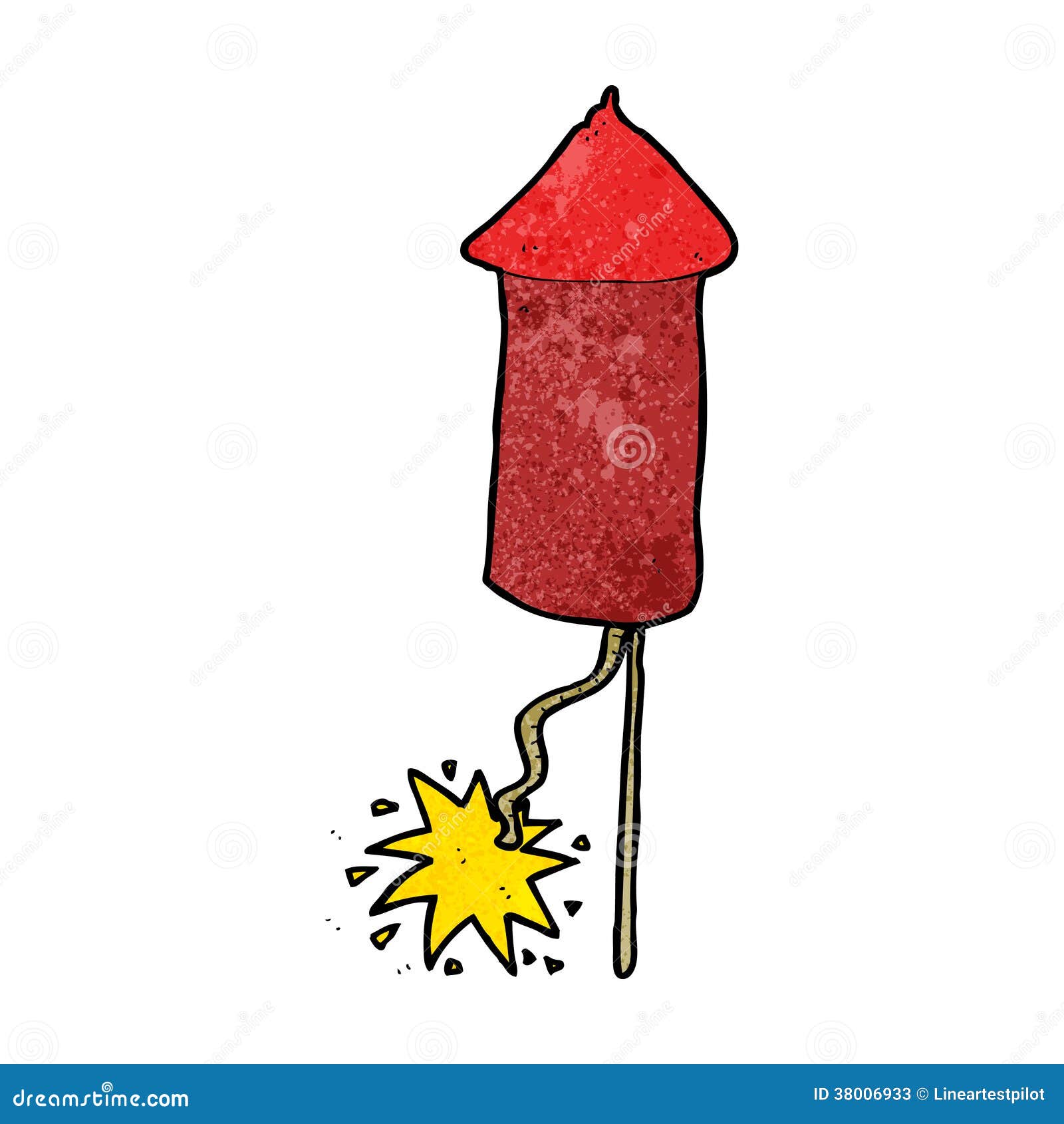 Cartoon firework stock vector. Illustration of rocket - 38006933