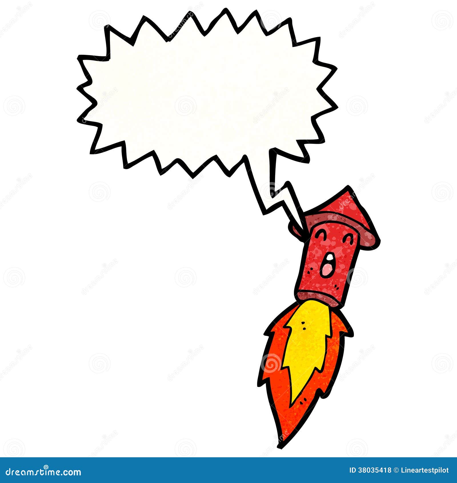 Cartoon firework rocket stock vector. Illustration of cartoon - 38035418