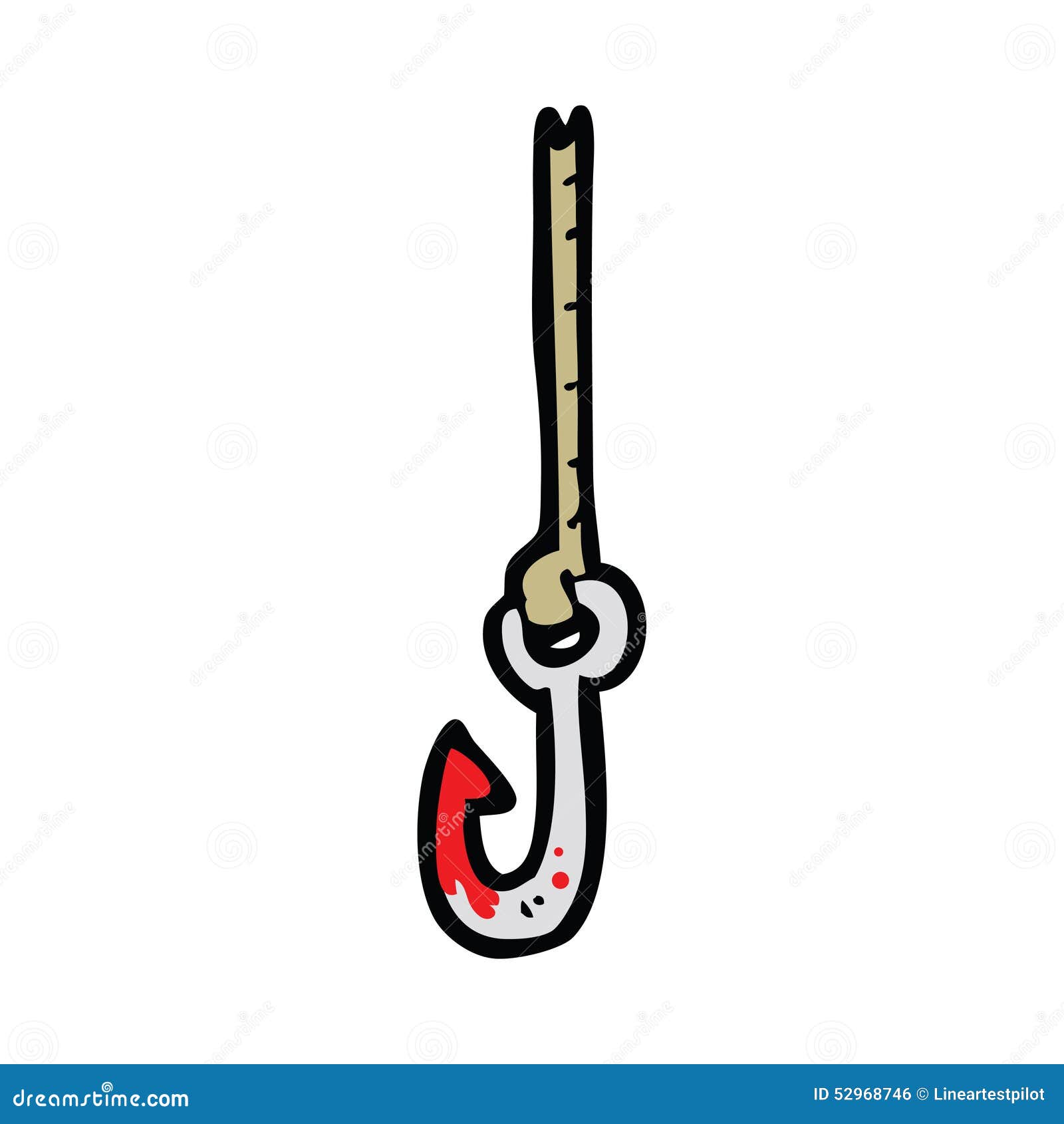 Cartoon fish hook stock illustration. Illustration of drawing 52968746