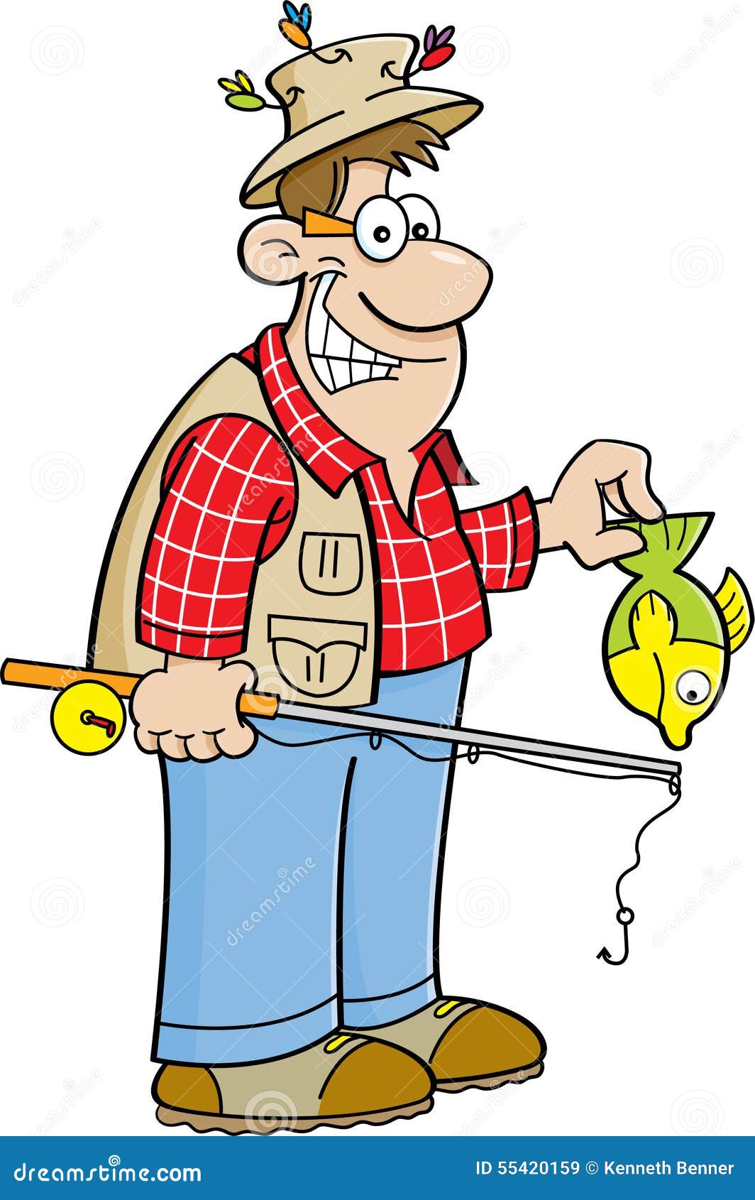 funny clipart fishing