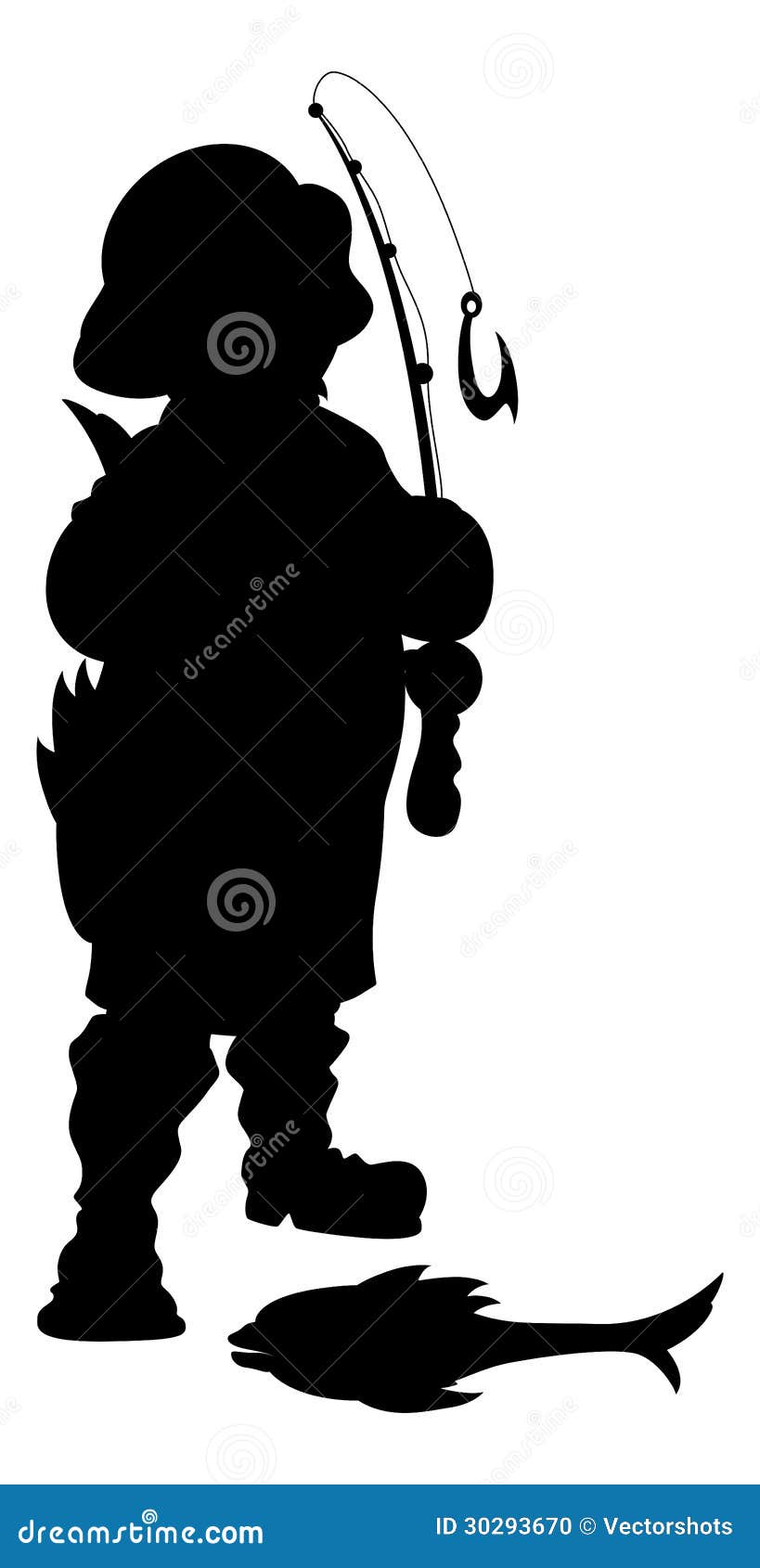 Download Fisherman Silhouette Vector Illustration Stock Photo ...