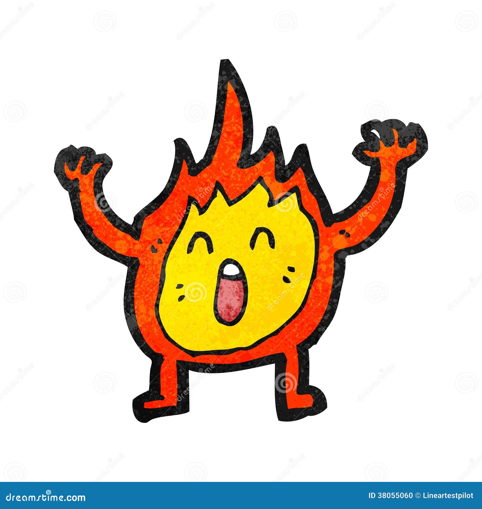 Cartoon flame stock vector. Illustration of clip, burning - 38055060