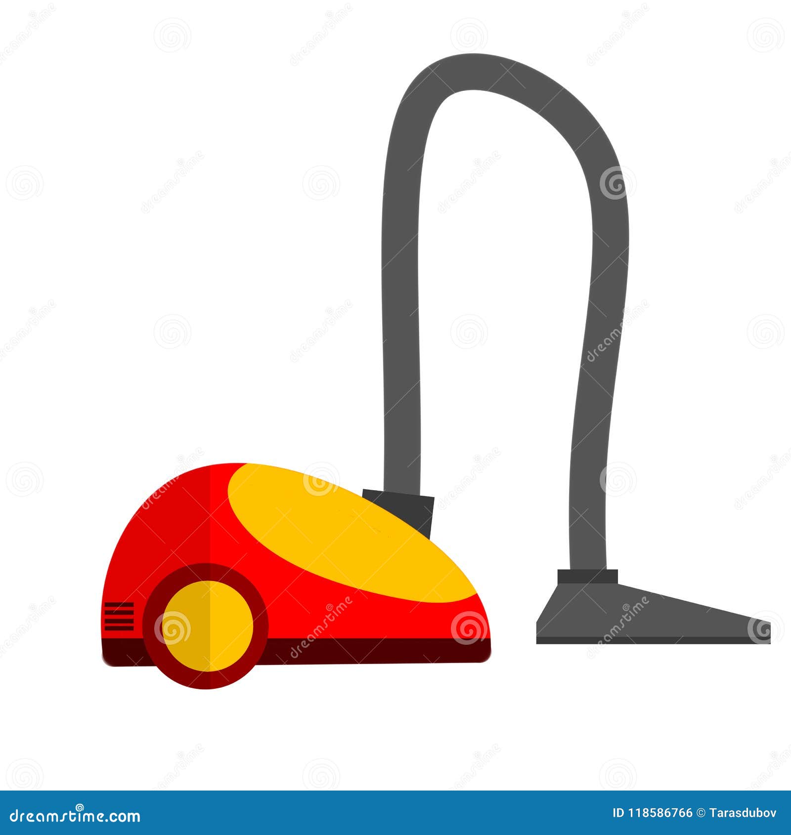 Cartoon Flat Illustration - Vacuum Cleaner Stock Vector - Illustration of  household, background: 118586766