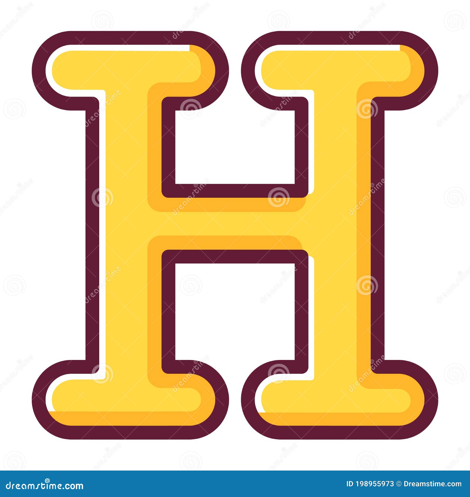 The letter 'H