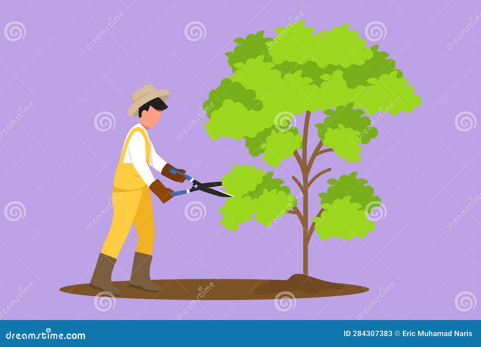 Lumberjack With An Axe Cutting Tree. Ink Black And White Drawing Stock  Photo, Picture and Royalty Free Image. Image 108837853.