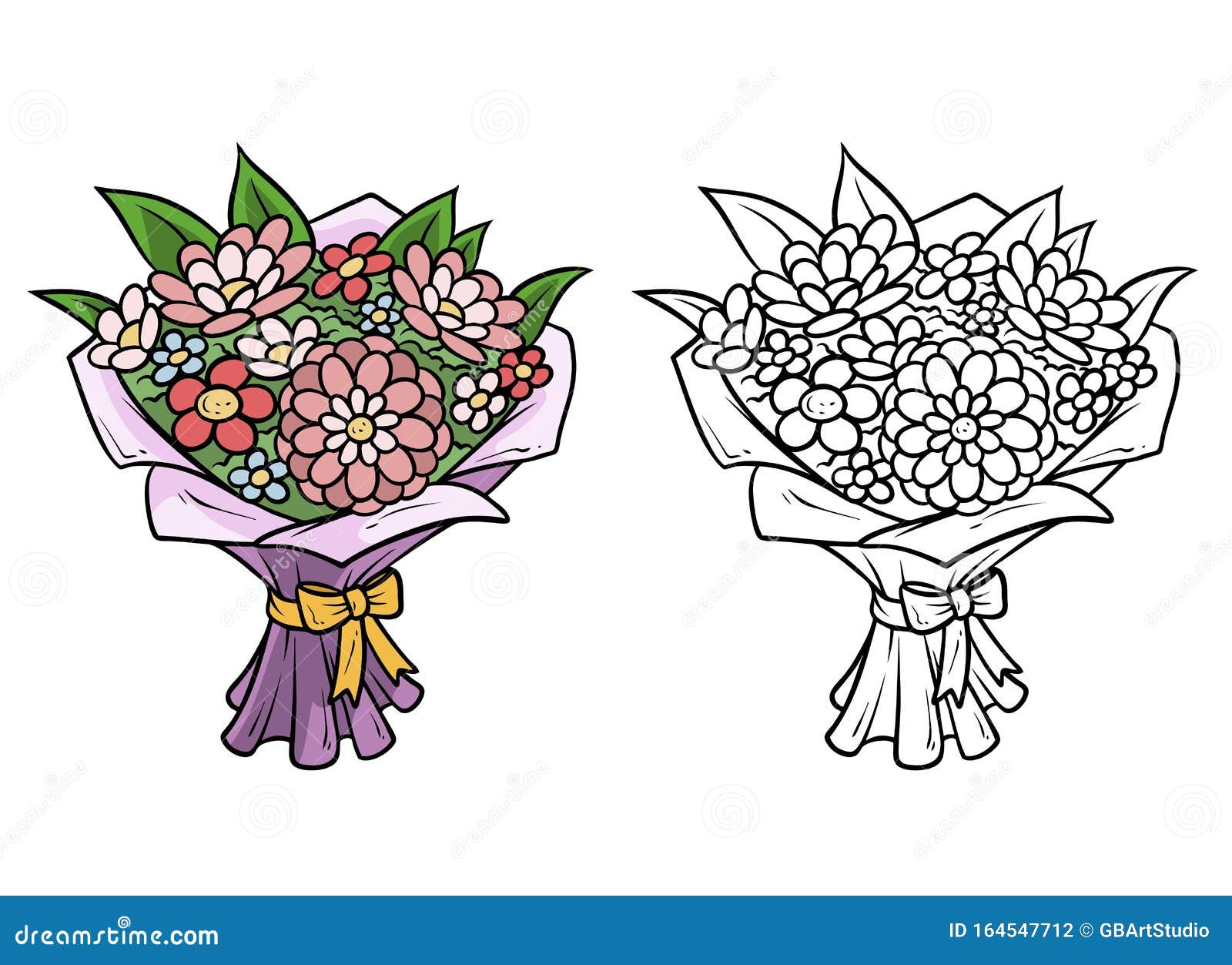 Cartoon Flowers Bouquet Vector Icon for Coloring Stock Vector - Illustration of decoration, retro: 164547712 Cartoon Flowers Bouquet Vector Icon for Coloring Stock Vector - Illustration of decoration, retro: 164547712