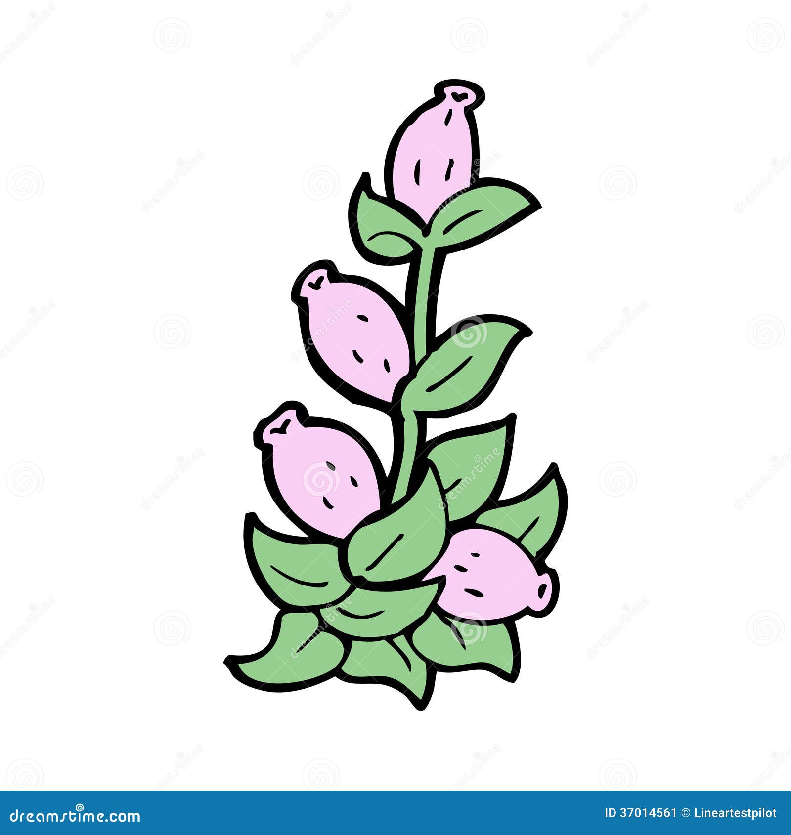 Cartoon flowers stock vector. Illustration of line, funny - 37014561