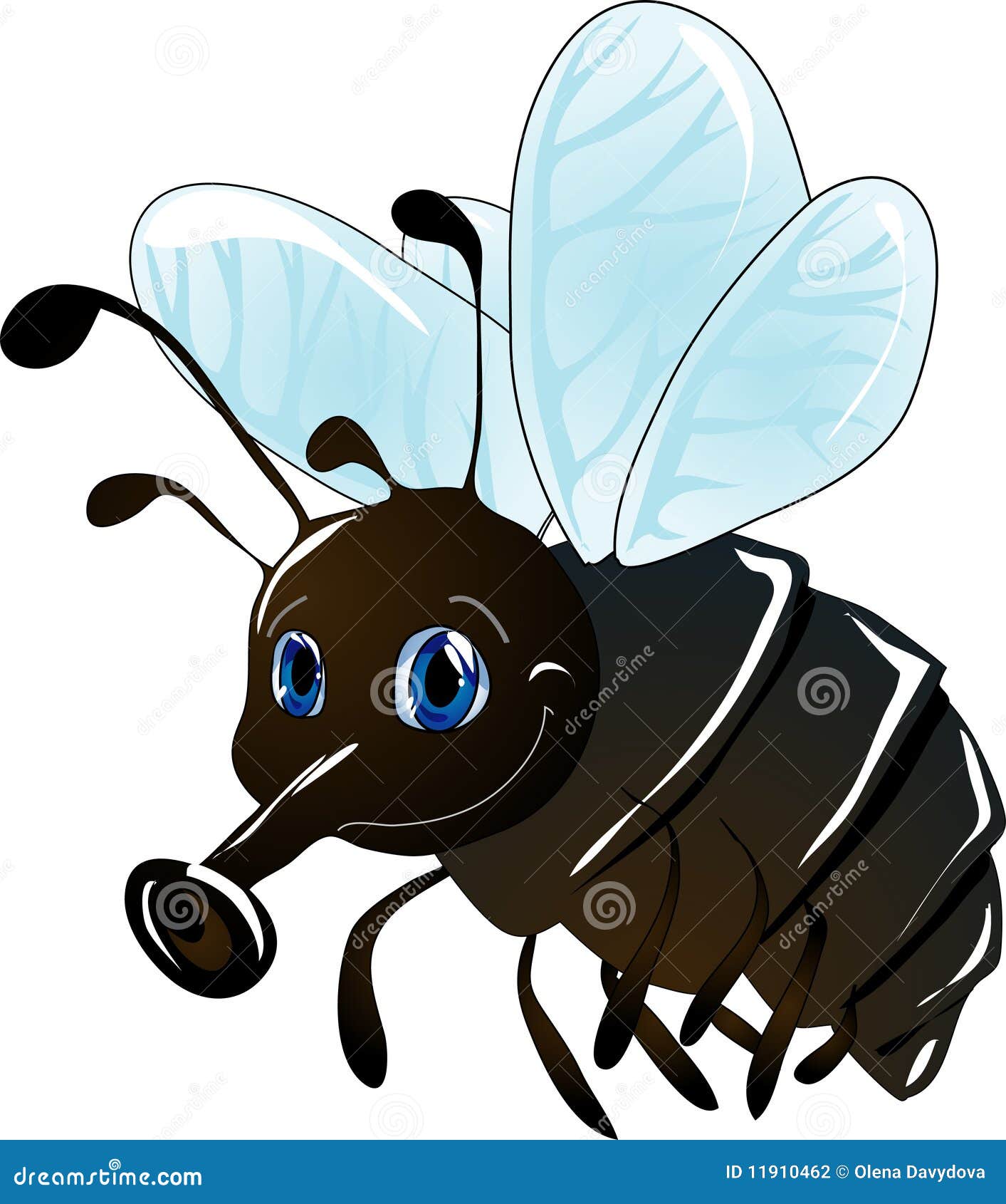 Cartoon fly stock vector. Illustration of insect, humor - 11910462