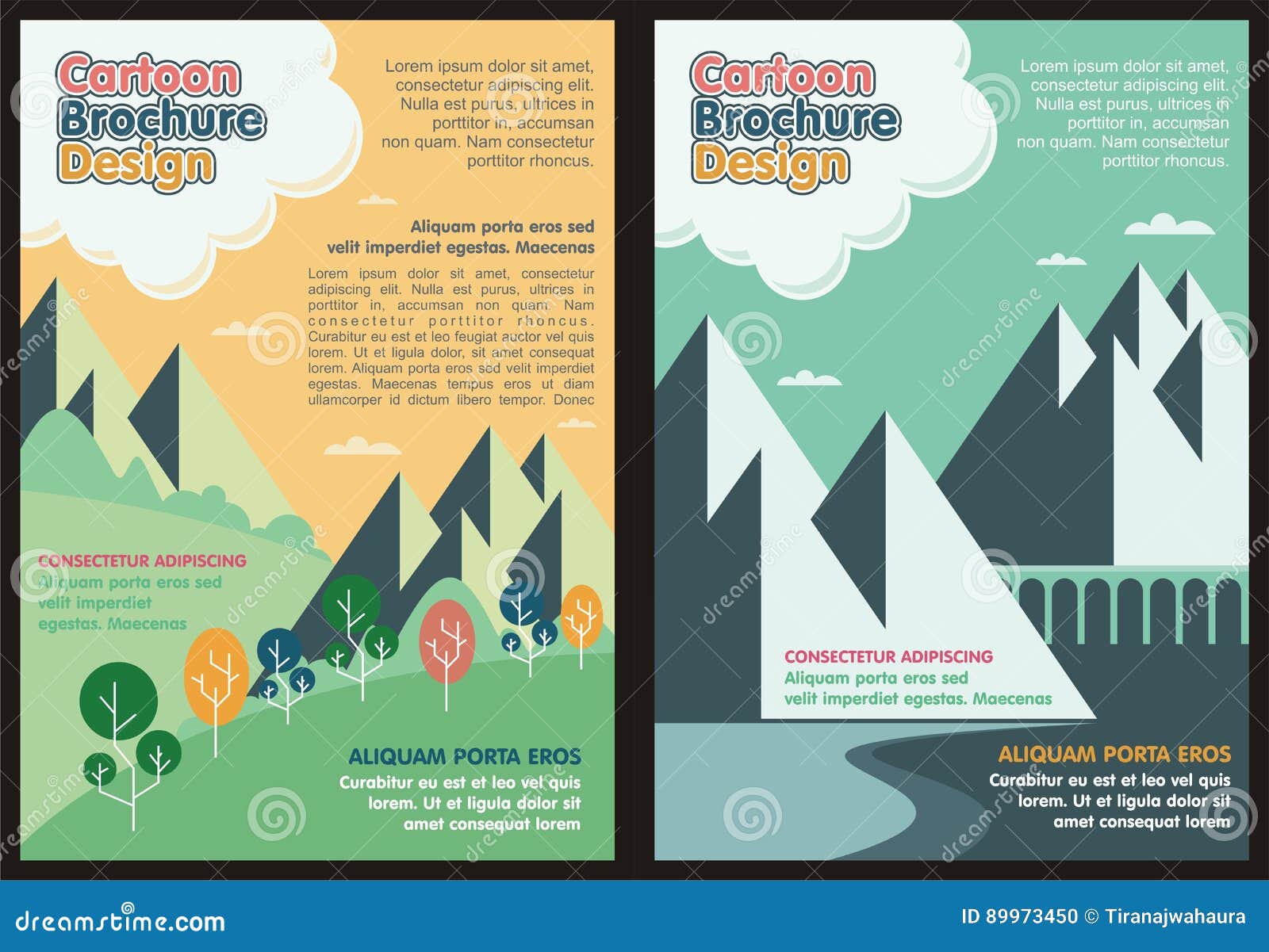 Cartoon Flyer Brochure Lovely Design Stock Vector Illustration of Cartoon Flyer Brochure Lovely Design Stock Vector Illustration of