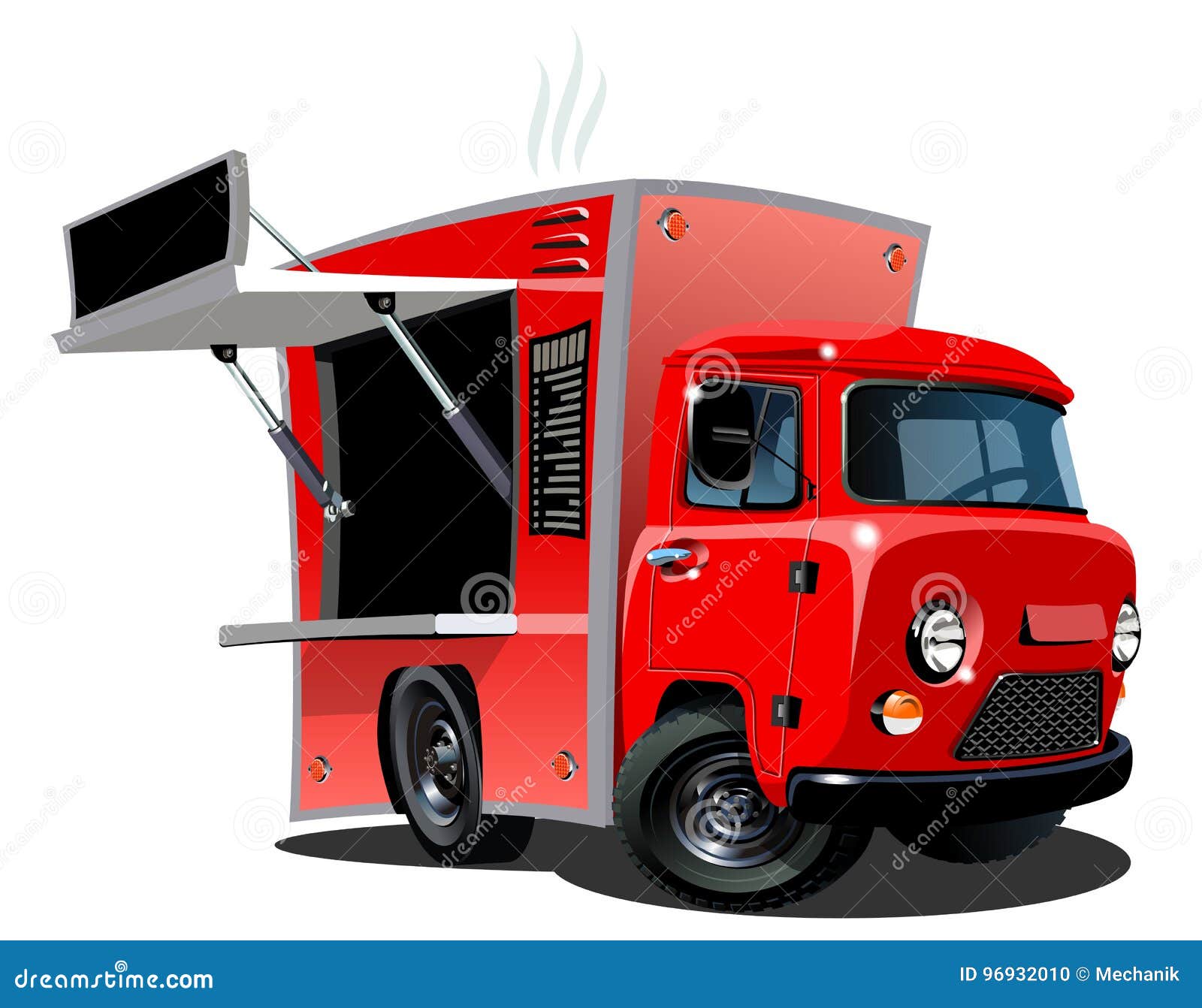 Cartoon food truck stock vector. Illustration of design - 96932010