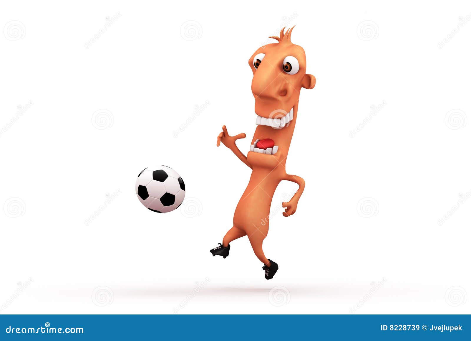 Cartoon football player stock illustration. Illustration of concept