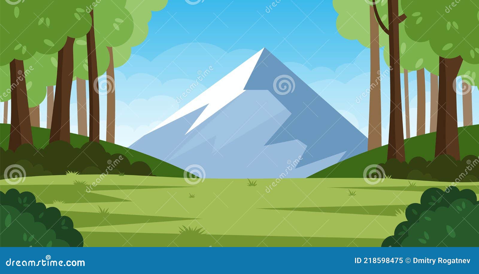 Cartoon forest background, stock vector. Illustration of bush - 218598475 Cartoon forest background, stock vector. Illustration of bush - 218598475