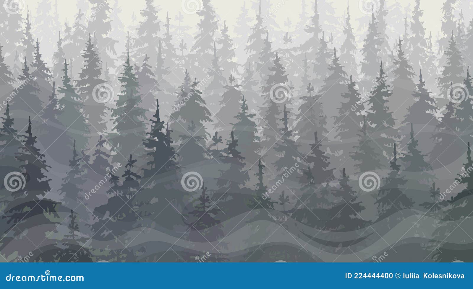 Cartoon Forest of Fir Trees in Dense Fog Stock Vector - Illustration of mist, mystery: 224444400 Cartoon Forest of Fir Trees in Dense Fog Stock Vector - Illustration of mist, mystery: 224444400