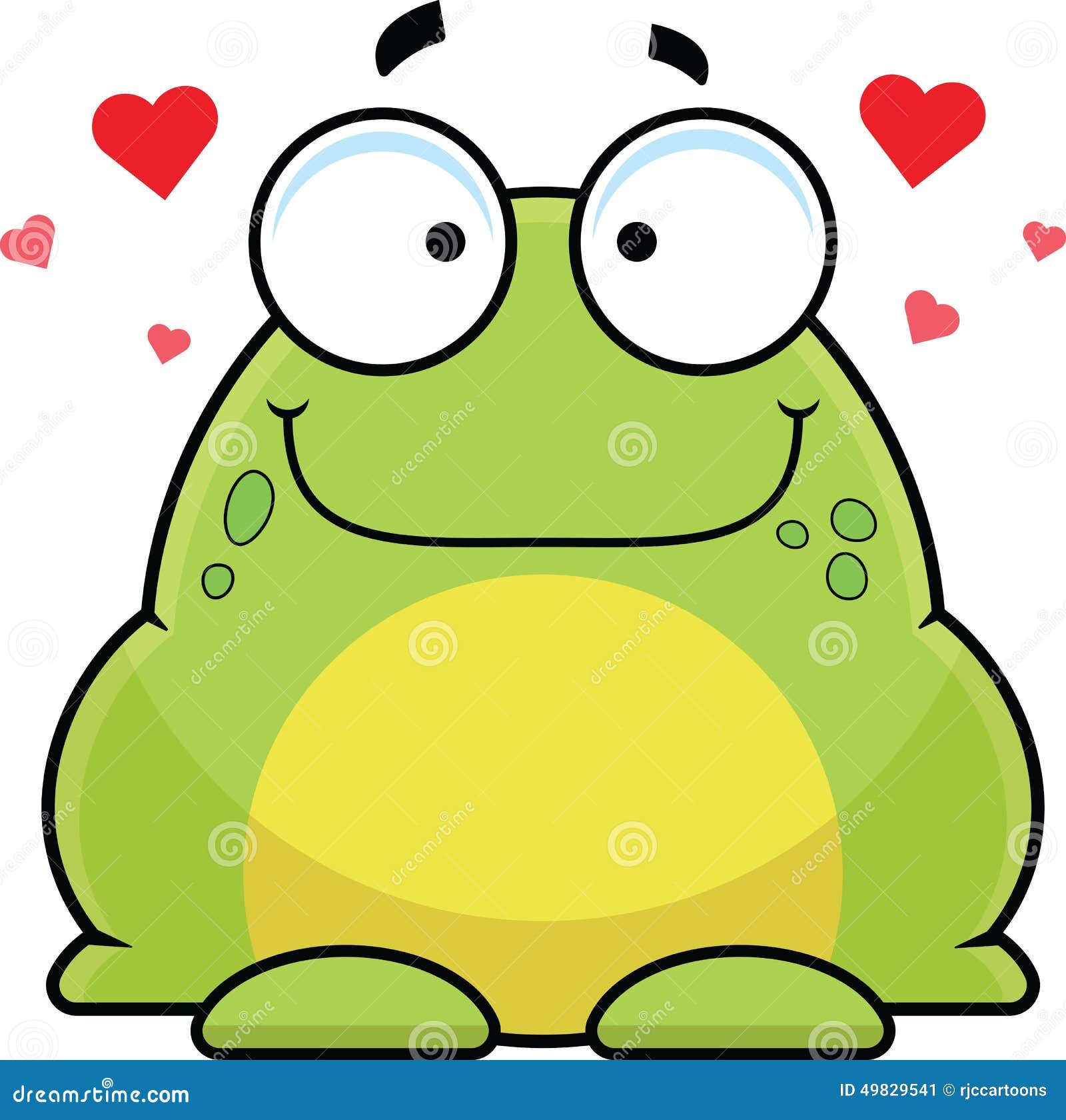 Cartoon Frog in Love stock vector. Illustration of comic 49829541