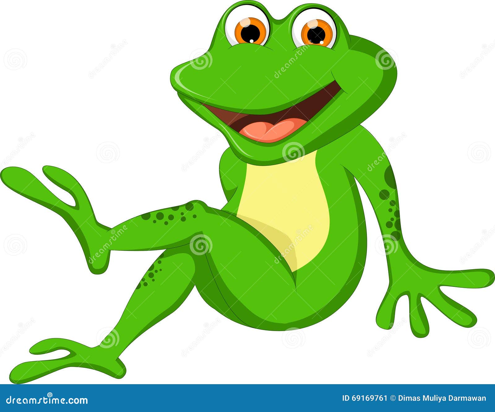 Cartoon Frog for You Design Stock Illustration - Illustration of jump ...