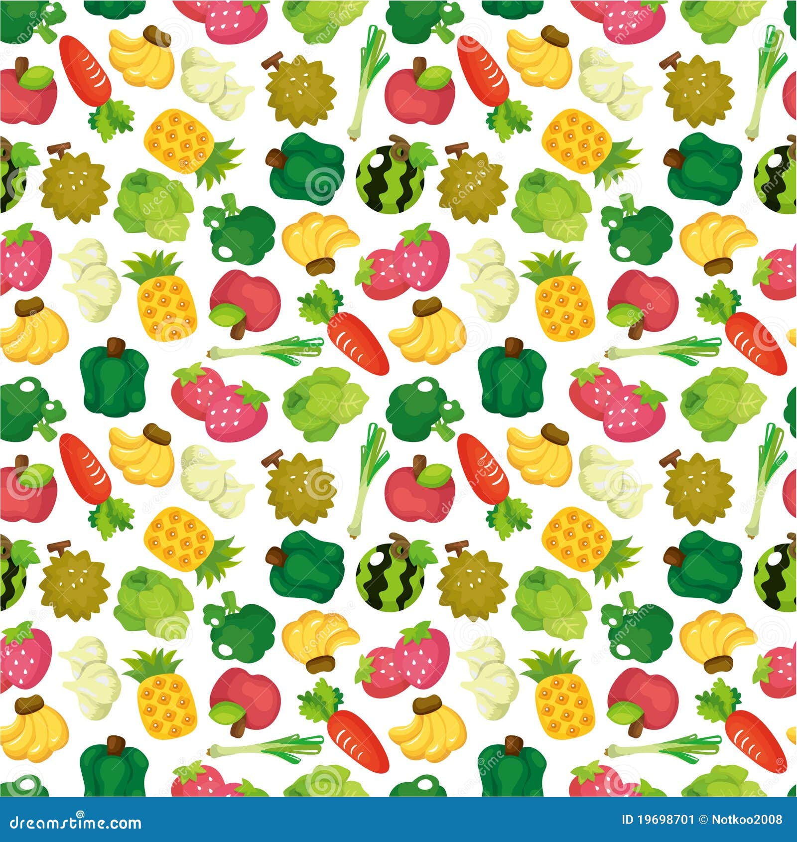 Cartoon Fruits and Vegetables Seamless Pattern Stock Vector - Illustration of element, colorful: 19698701 Cartoon Fruits and Vegetables Seamless Pattern Stock Vector - Illustration of element, colorful: 19698701