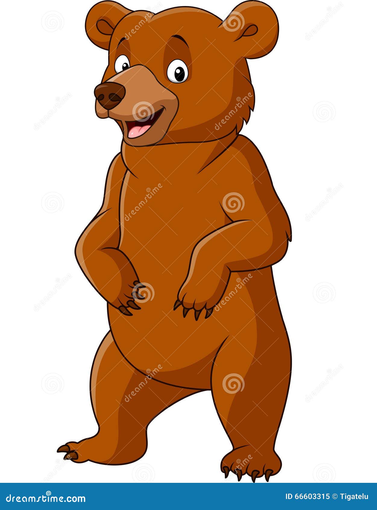 grizzly bear standing clipart