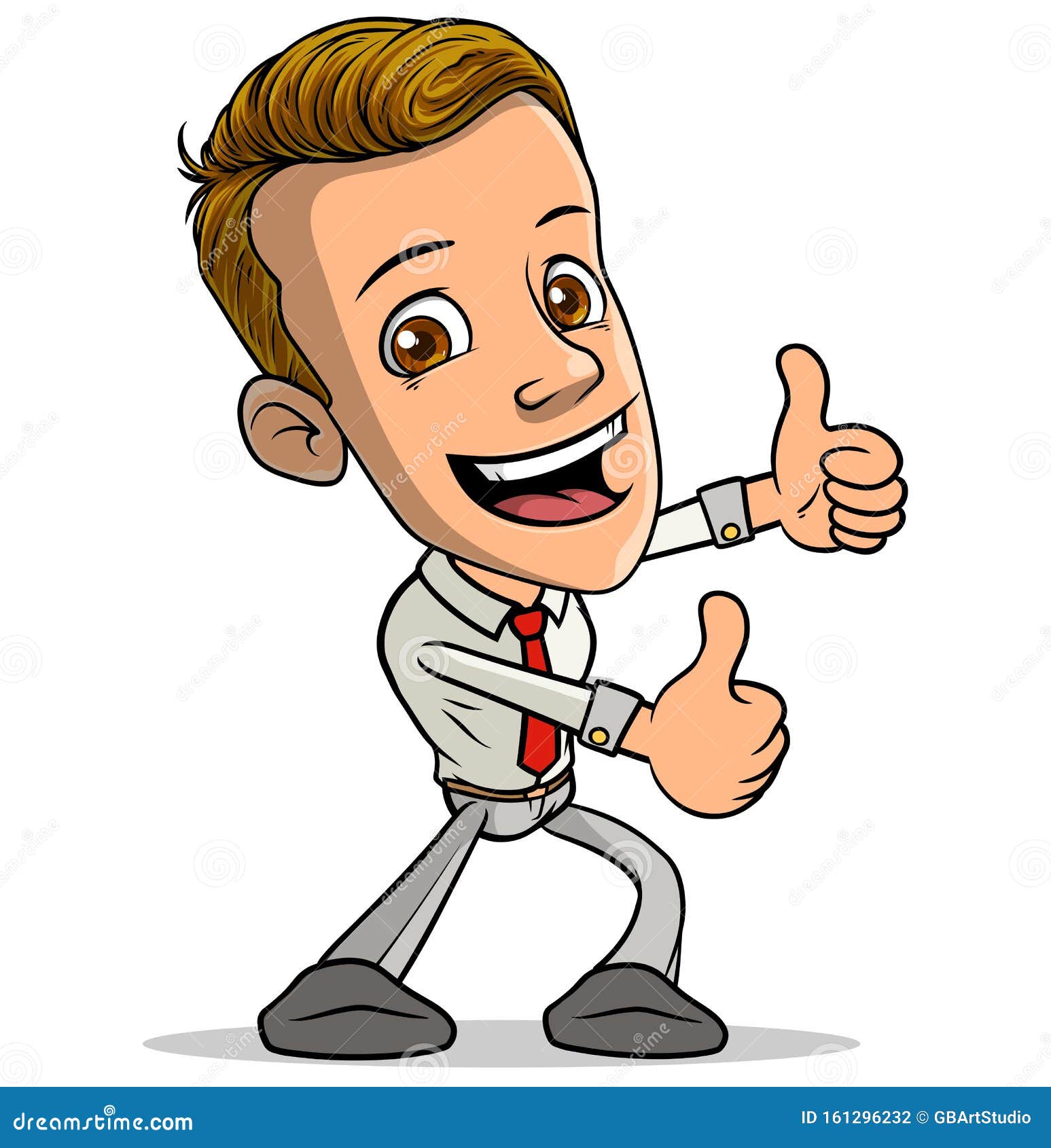 Cartoon Funny Boy Character Showing Thumbs Up Stock Vector - Illustration  of palm, cartoon: 161296232