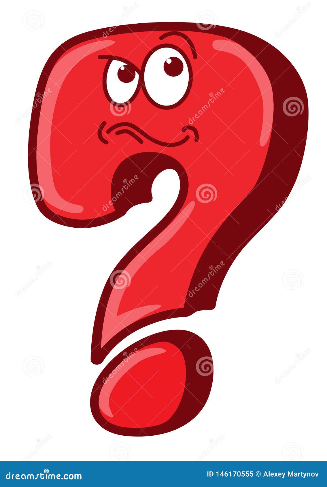 Cartoon Funny Question Mark Stock Vector - Illustration of ...