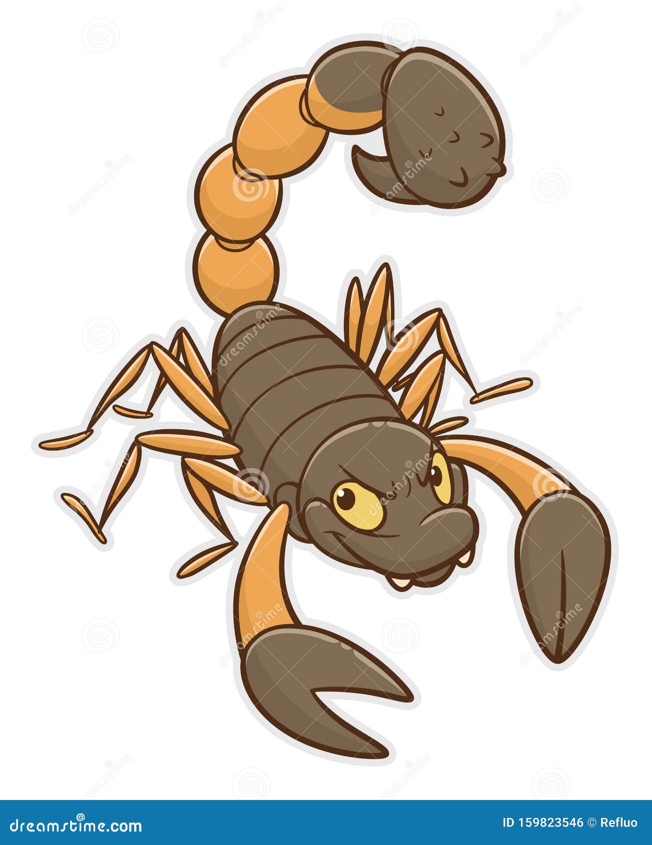 Cute Scorpion Vector Illustration | CartoonDealer.com #7791442