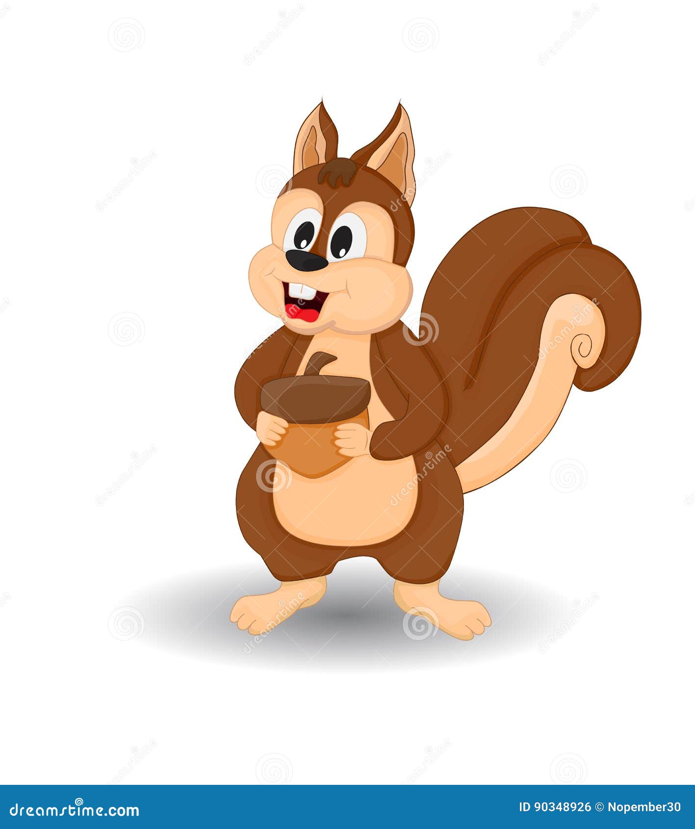 Cartoon funny squirrel stock vector. Illustration of anniversary 90348926