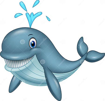 Cartoon funny whale stock vector. Illustration of life - 90768676