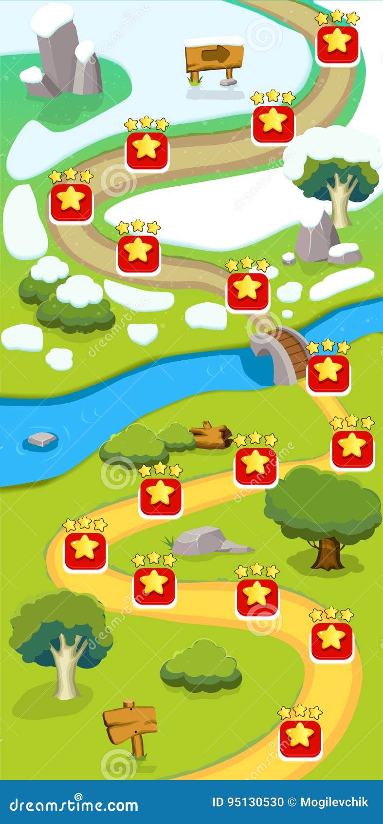 cartoon game level map template
