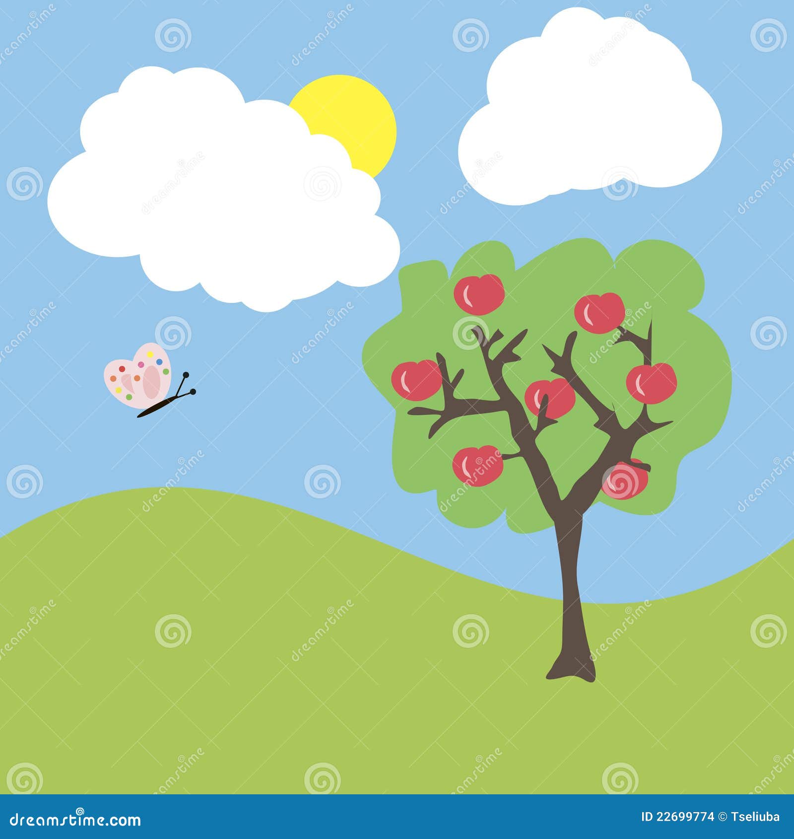 Cartoon Garden Stock Images - Image: 22699774