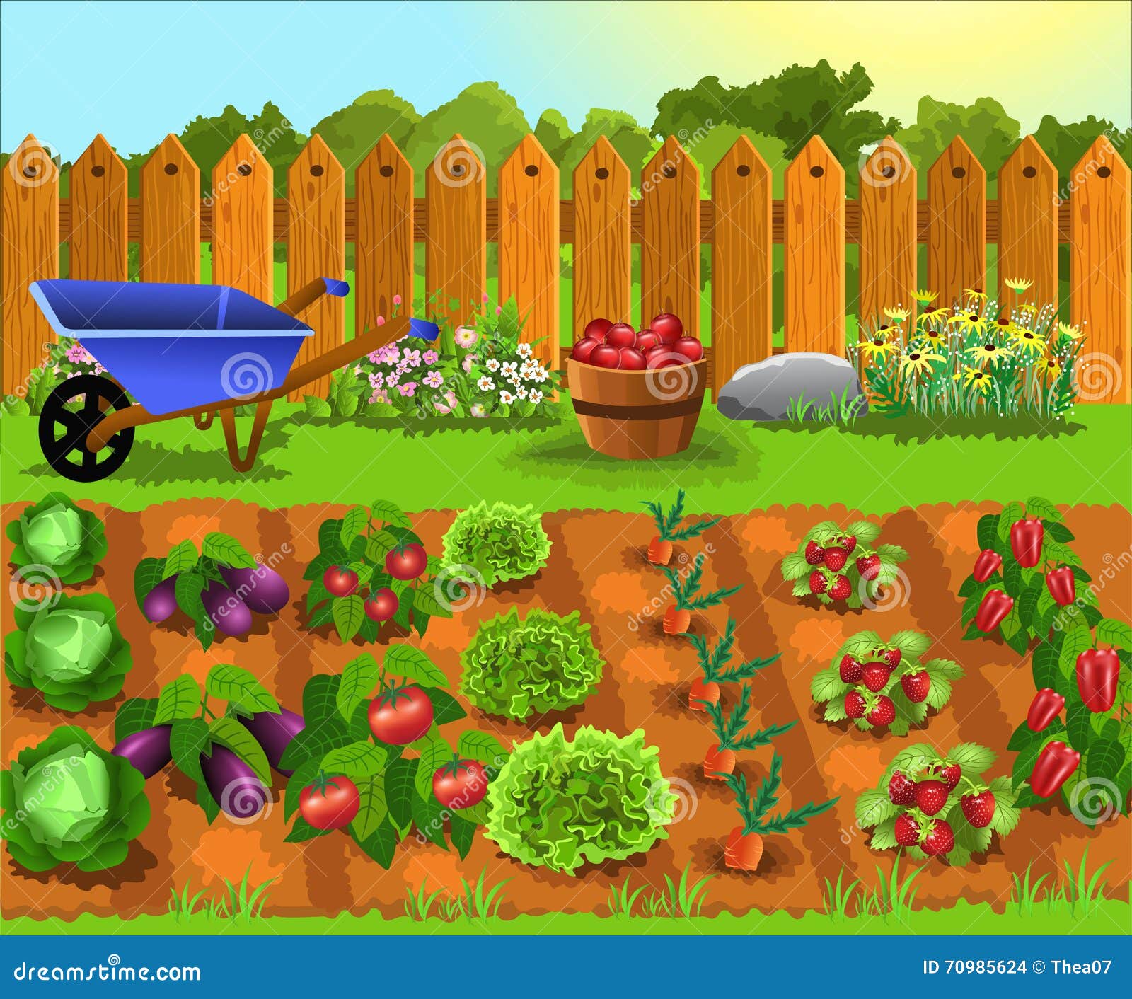 Vegetable Garden Cartoon