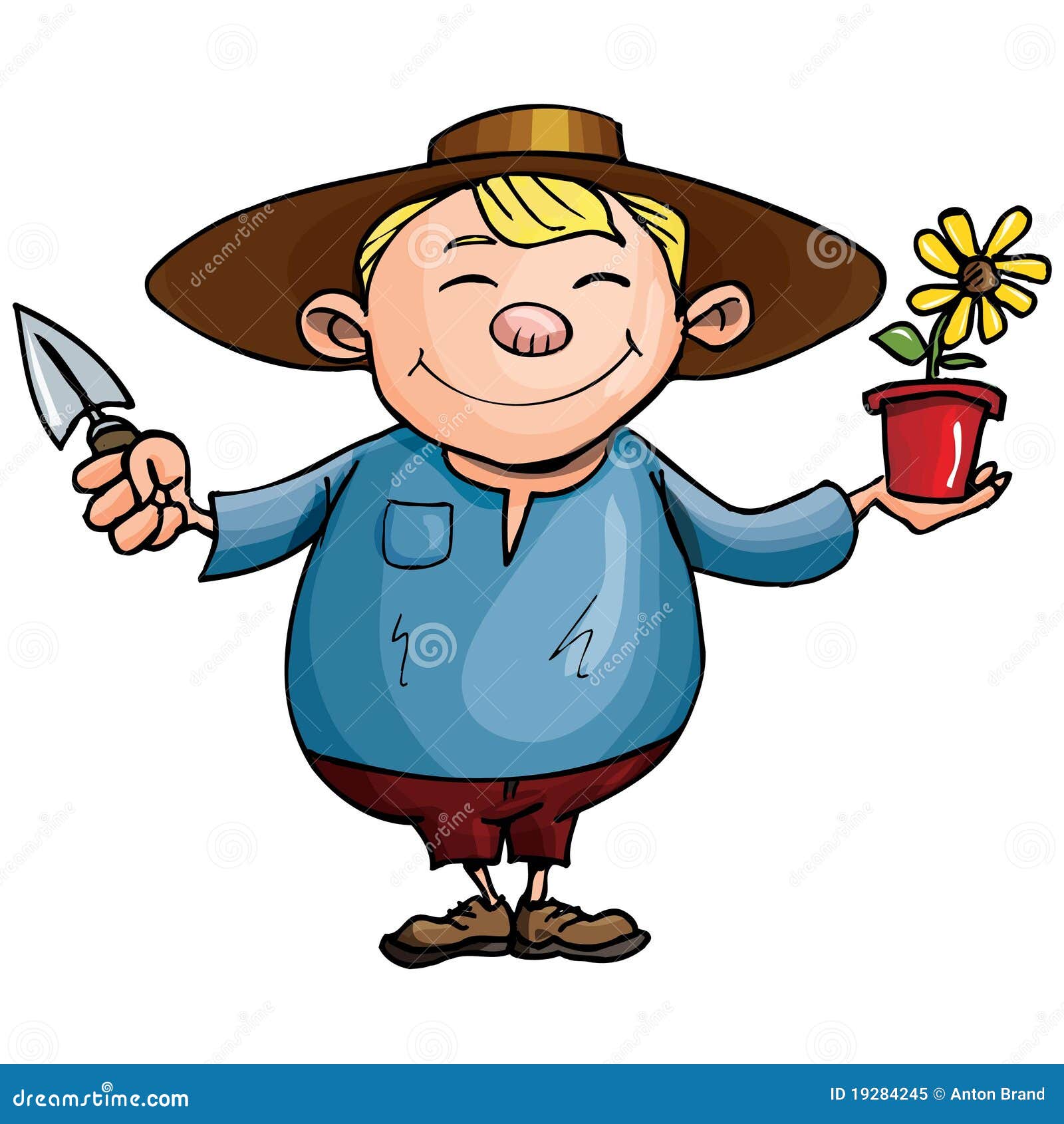 Gardener Stock Illustration - Download Image Now - Cartoon