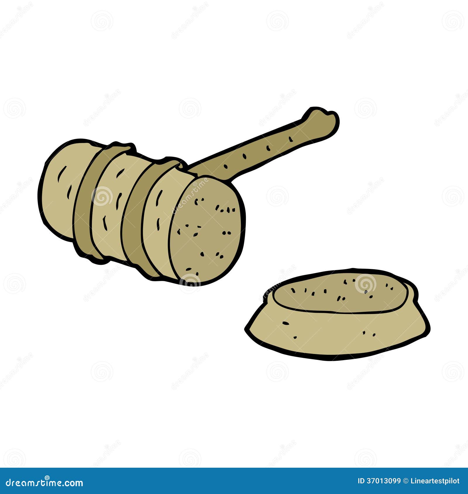 Cartoon gavel stock vector. Illustration of retro, design 37013099