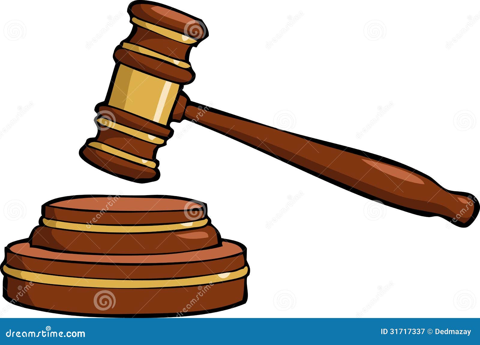 Cartoon gavel stock vector. Illustration of gavel, decisions - 31717337