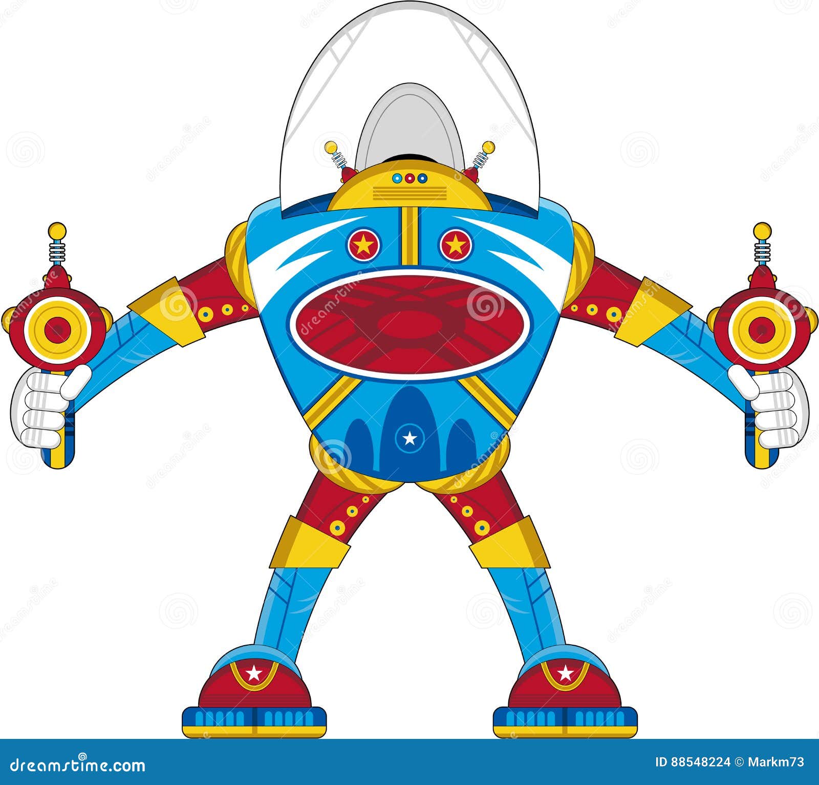 Cartoon Giant Robot Spacesuit Stock Vector - Illustration of space, star:  88548224