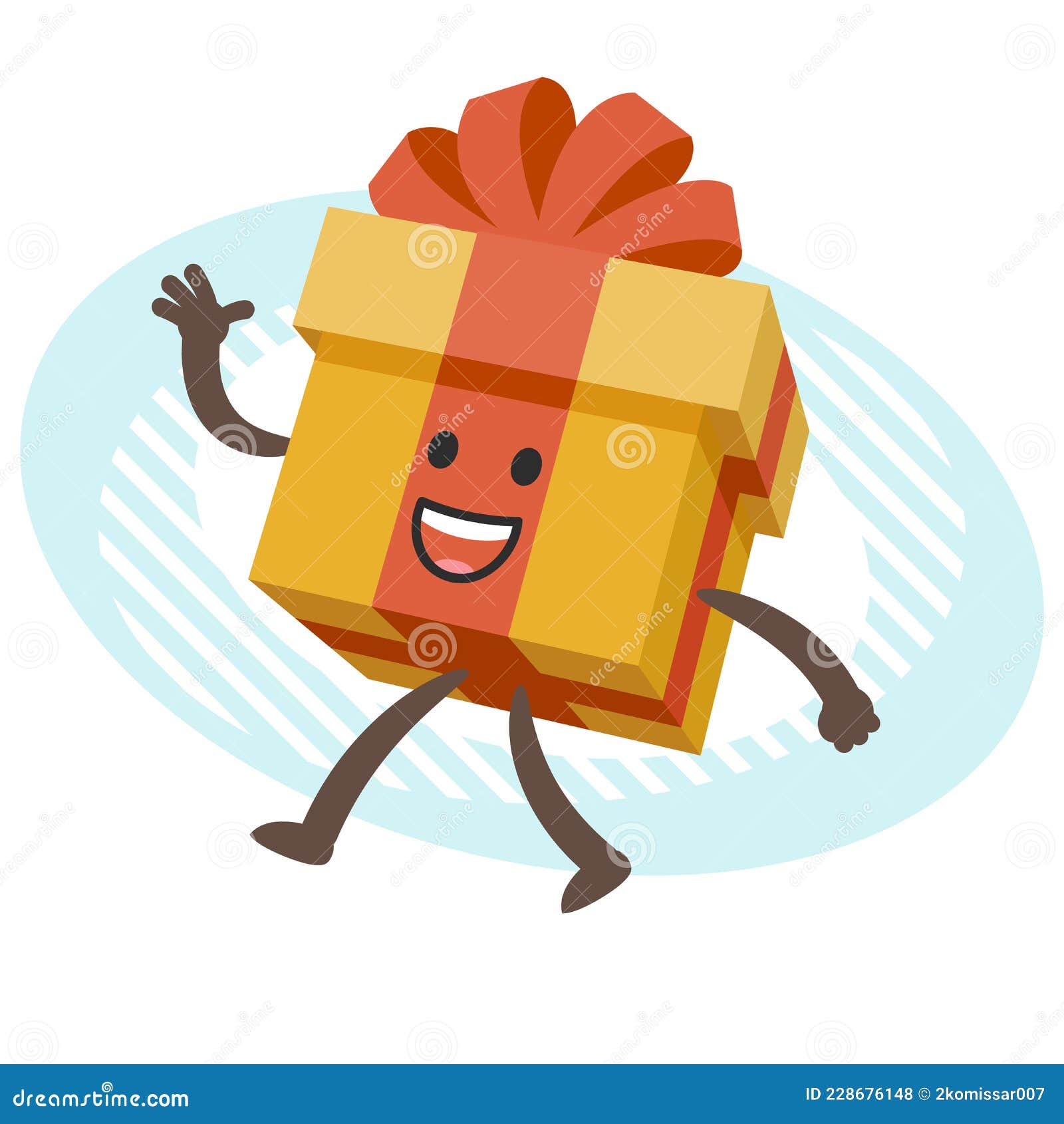 Cartoon Gift Box Character Walking and Waving His Hand Stock Vector - Illustration of welcome, package: 228676148 Cartoon Gift Box Character Walking and Waving His Hand Stock Vector - Illustration of welcome, package: 228676148