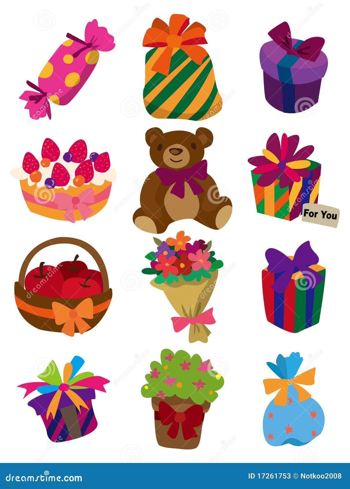 Cartoon gift icon stock vector. Illustration of celebrate - 17261753