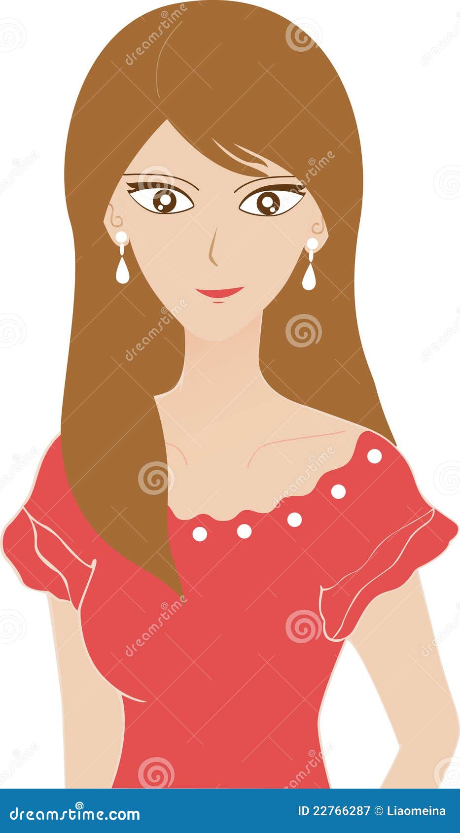Cartoon girl stock vector. Illustration of girl, elegant - 22766287