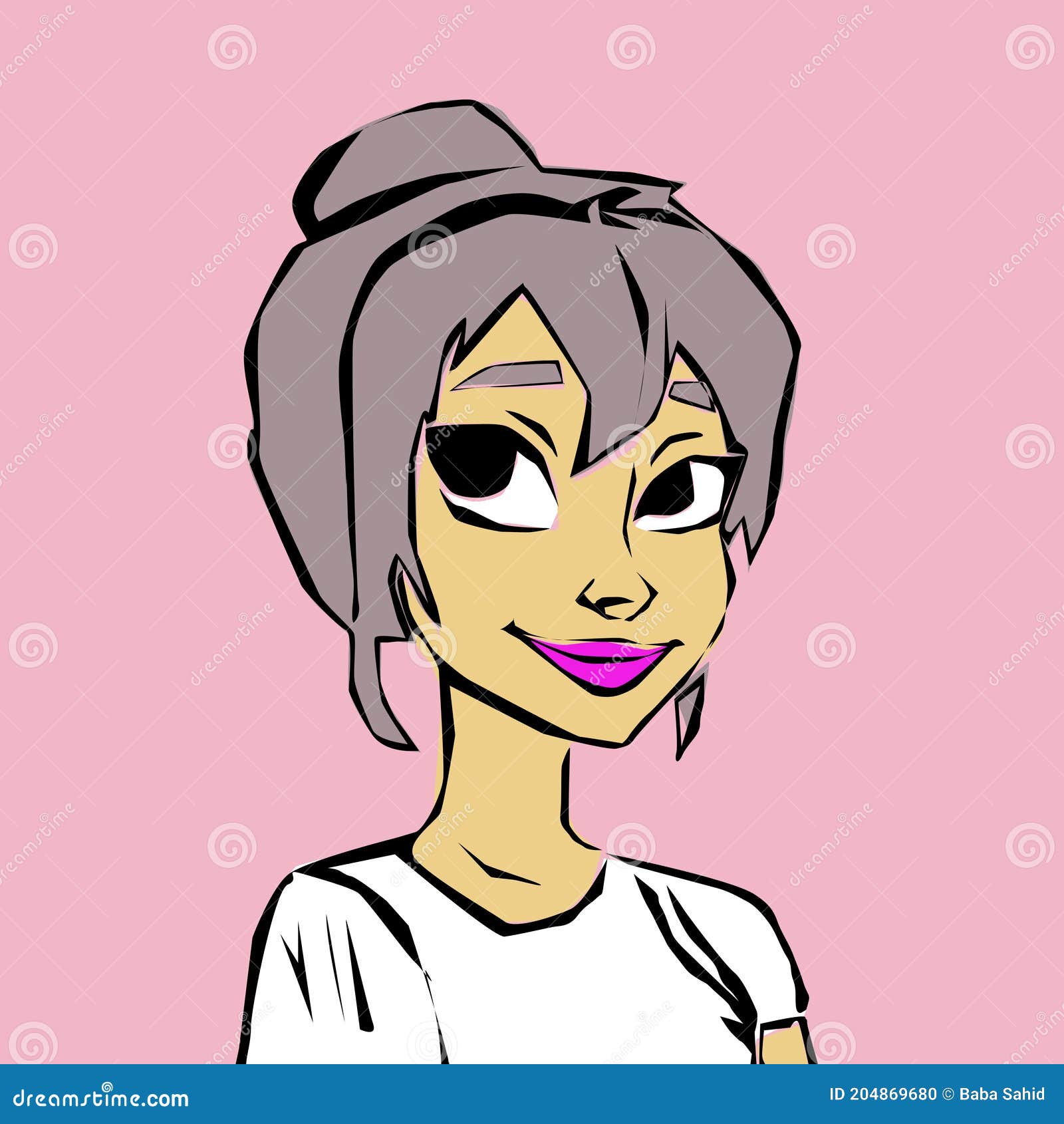 Cartoon Girl Art Drawing in Illustrator Stock Illustration - Illustration of sketch, face: 204869680 Cartoon Girl Art Drawing in Illustrator Stock Illustration - Illustration of sketch, face: 204869680