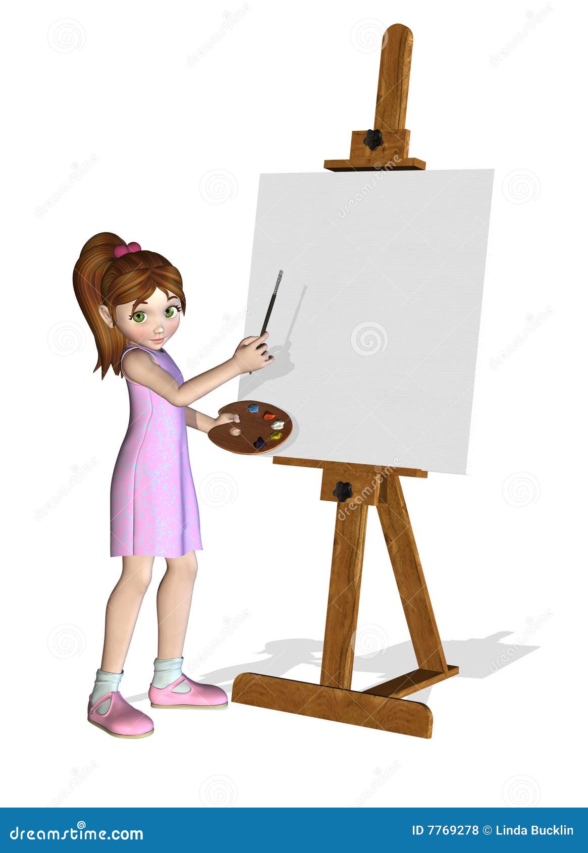 Cartoon Girl Artist at Work Stock Illustration - Illustration of acrylic, cute: 7769278 Cartoon Girl Artist at Work Stock Illustration - Illustration of acrylic, cute: 7769278