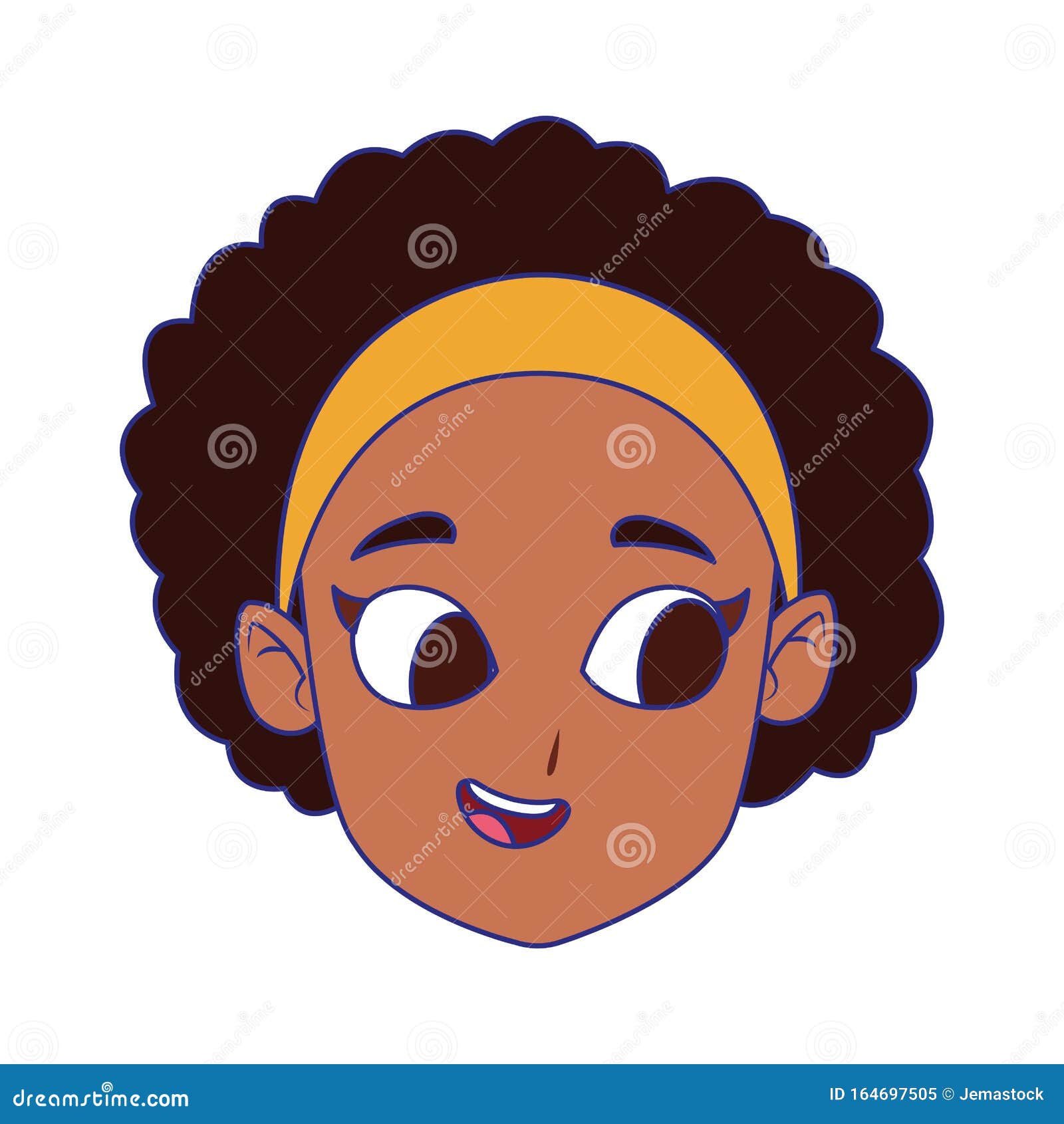 Cartoon Girl with Curly Hair and Headband Stock Vector - Illustration of school, hair: 164697505 Cartoon Girl with Curly Hair and Headband Stock Vector - Illustration of school, hair: 164697505